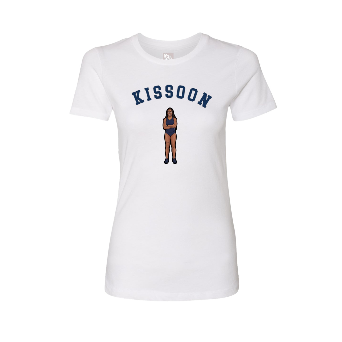 Fitted Women's Tee — Shirsey Arch in White