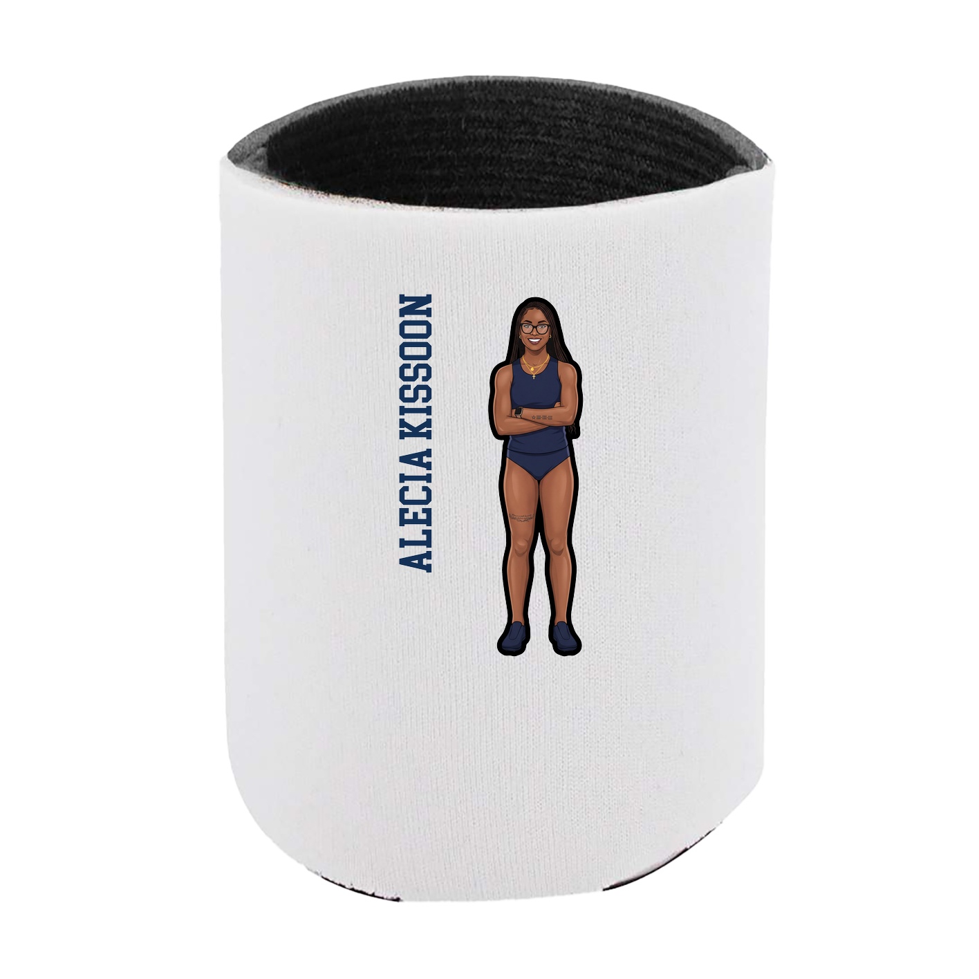 Can Holder — Name Vertical in White
