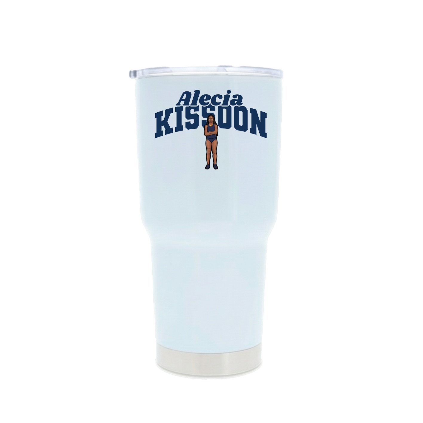 30oz Stainless Steel Tumbler — Signature Arch in White