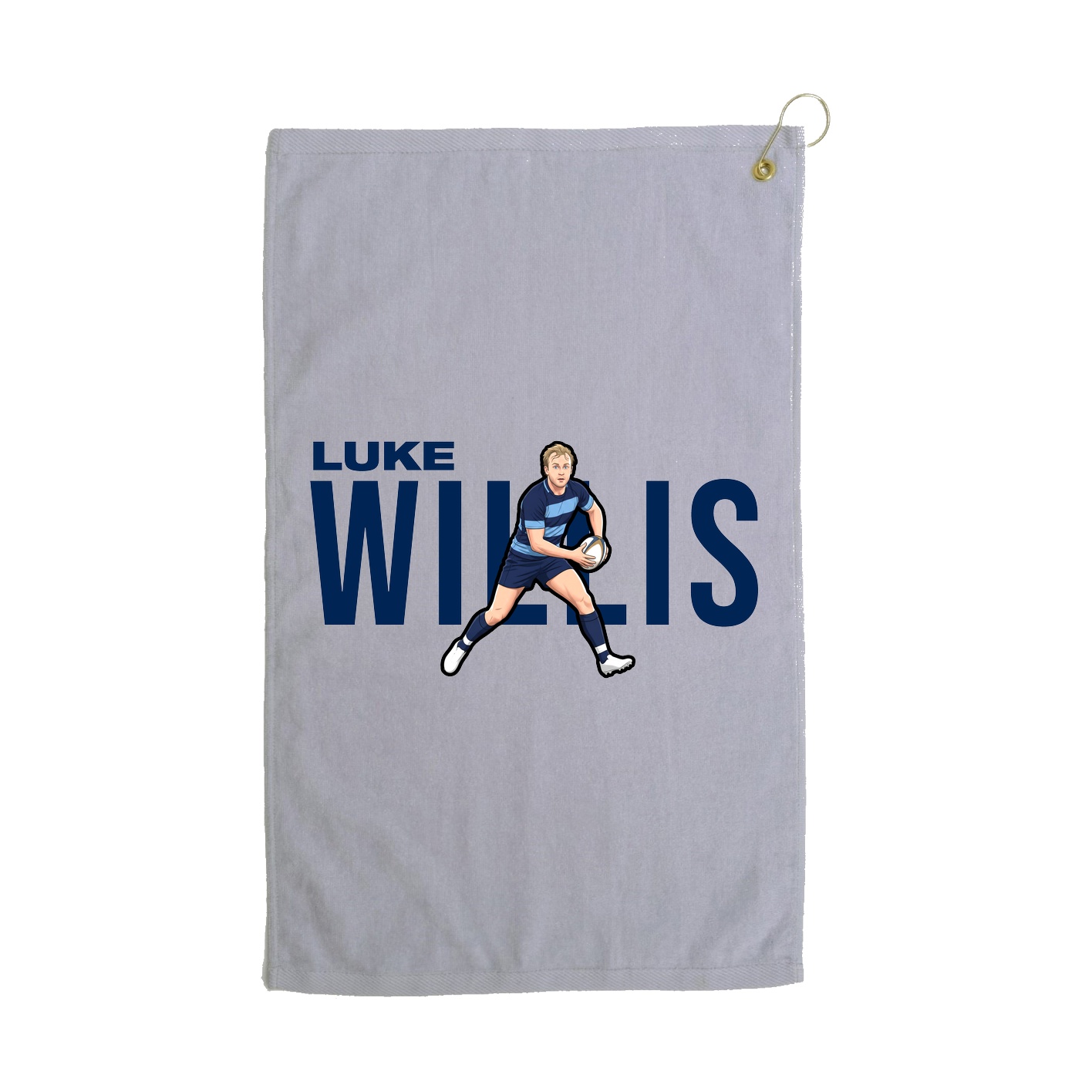 Golf Towel — Player Name in Grey