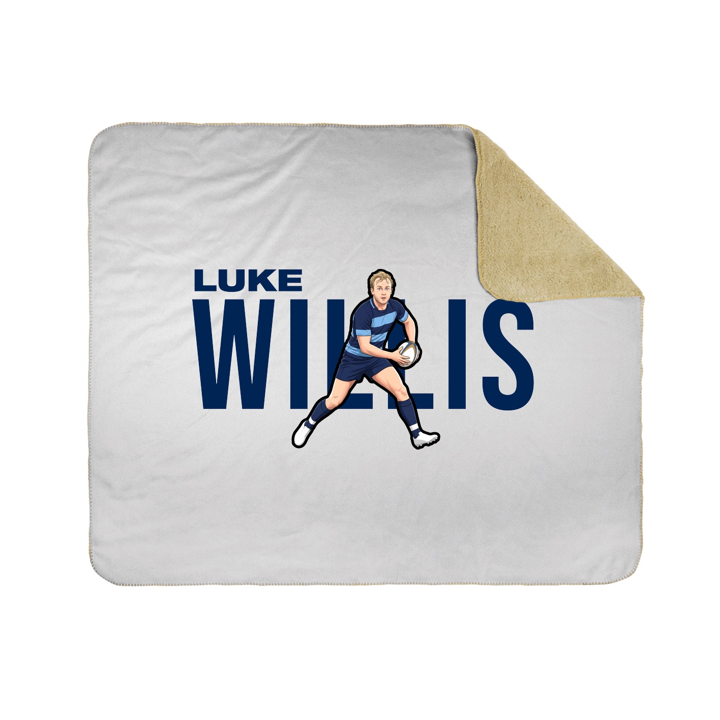 Throw Blanket — Player Name in White