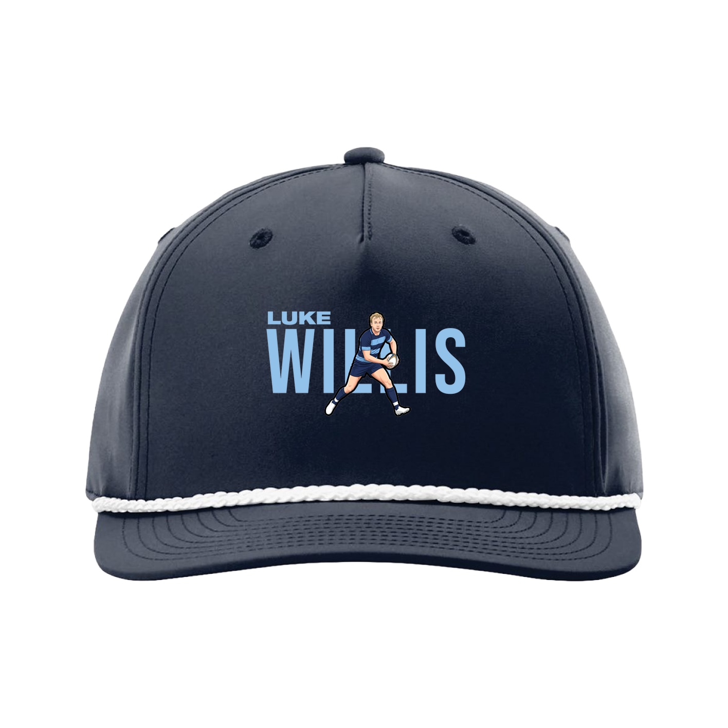 Five-Panel Classic Rope Cap — Player Name in Navy