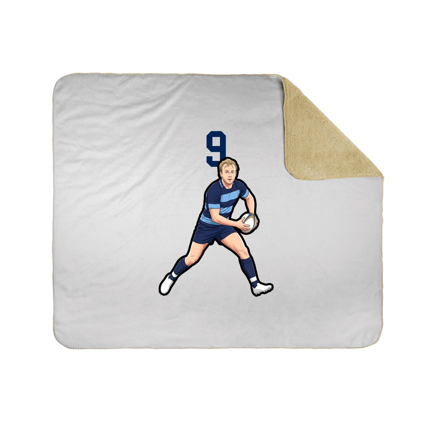 Throw Blanket — Number Top in White