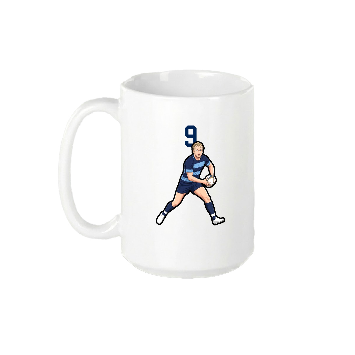 15oz Coffee Mug — Number Top in White