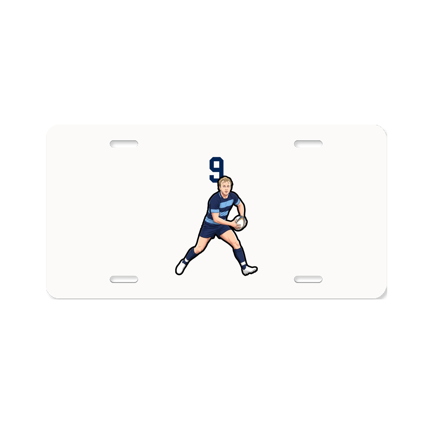 License Plate — Number Top in Classic