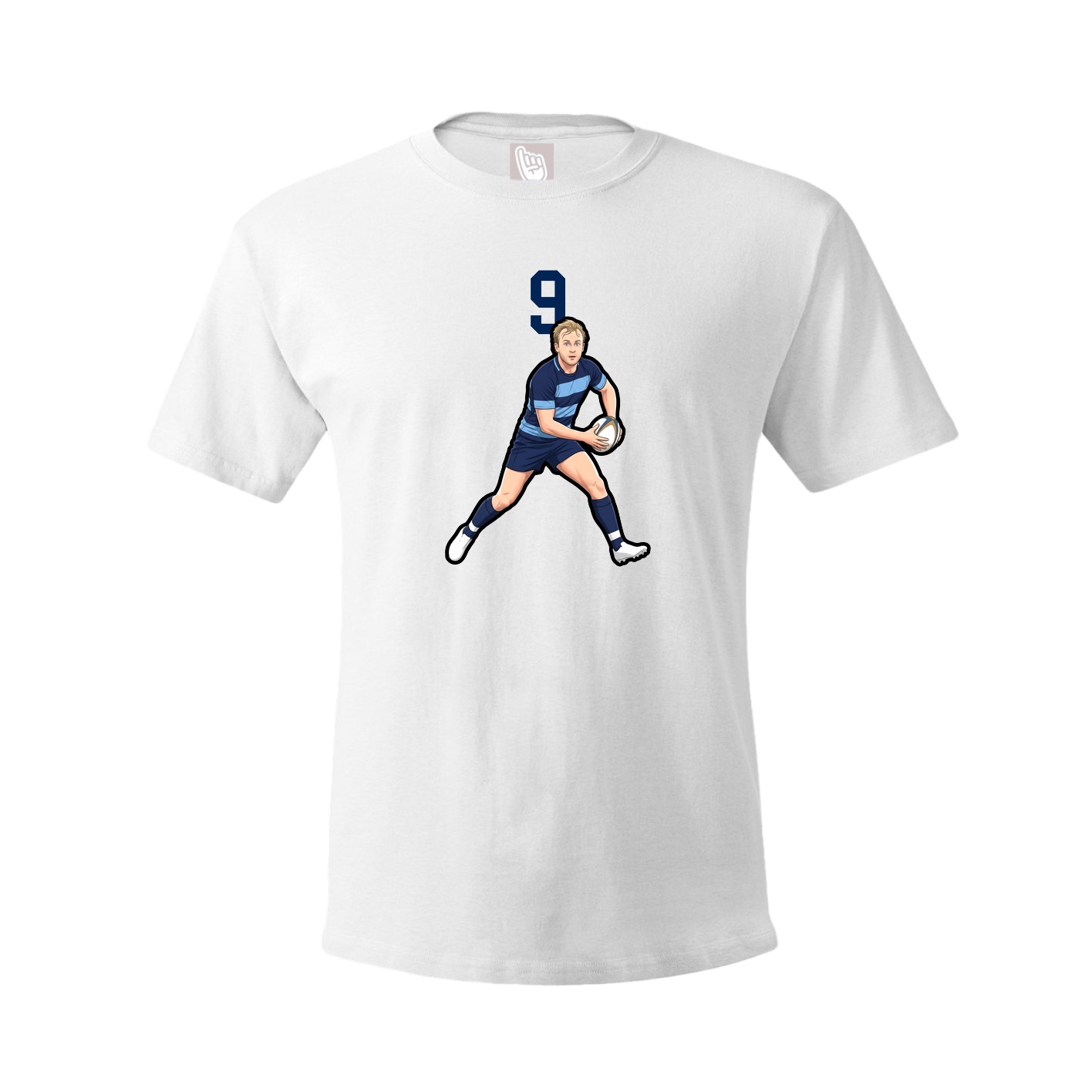 Youth Tee — Number Top in White