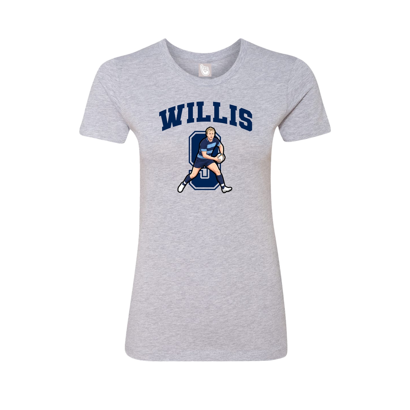 Fitted Women's Tee — Number in Grey