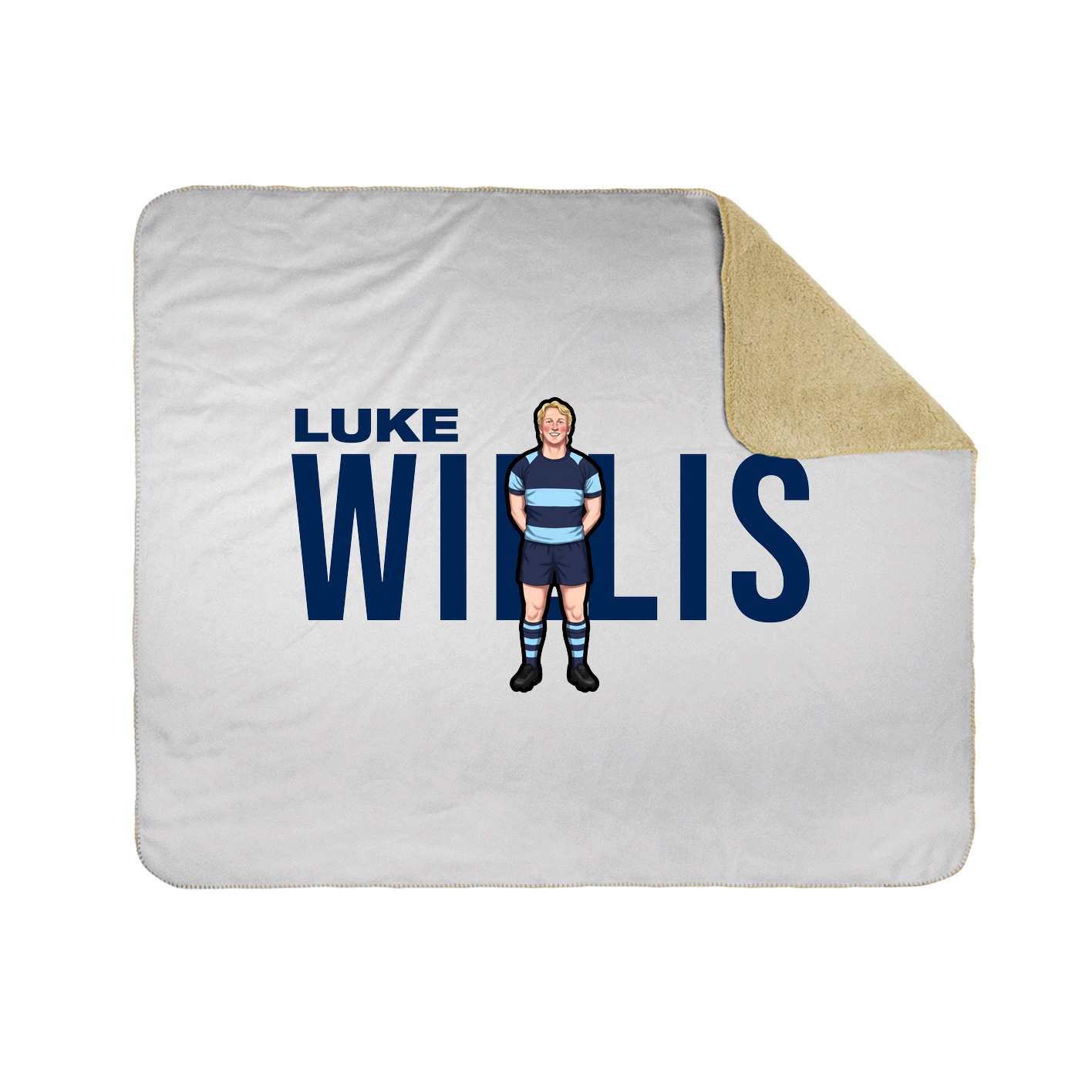 Throw Blanket — Player Name in White