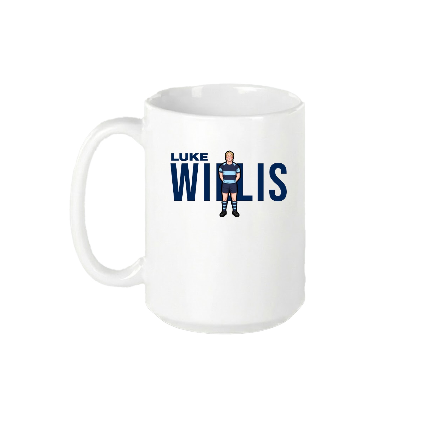 15oz Coffee Mug — Player Name in White