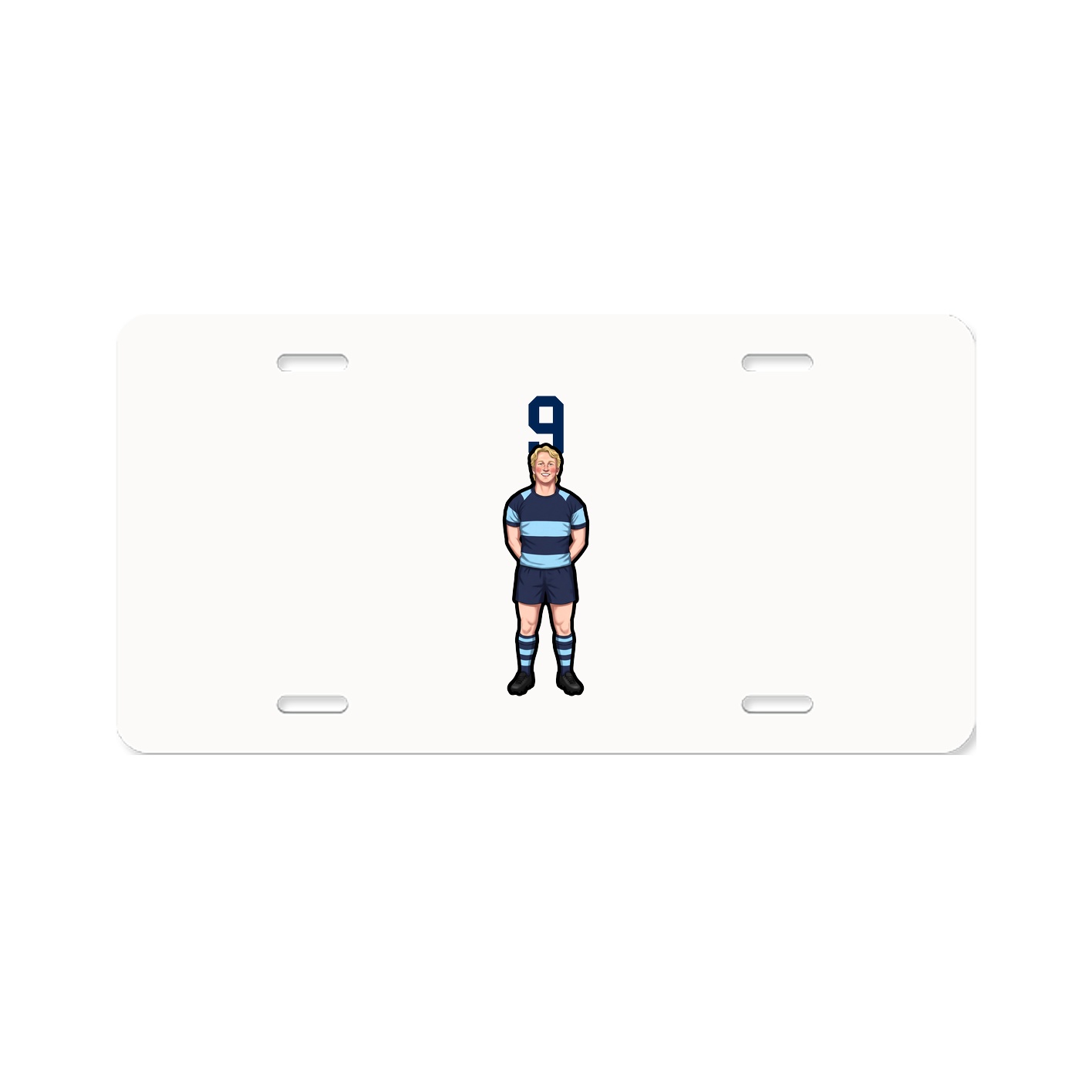 License Plate — Number Top in Classic
