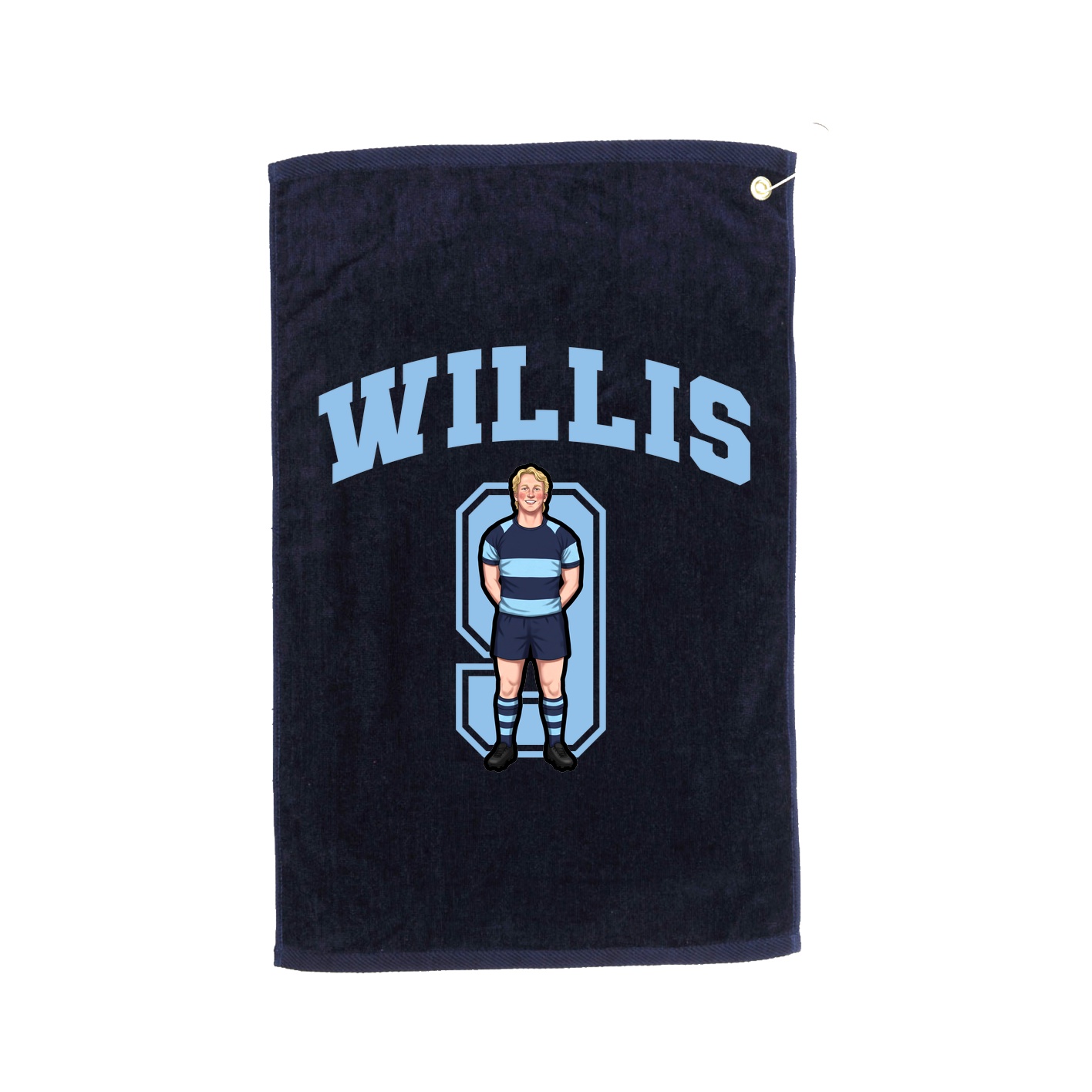 Golf Towel — Number in Navy