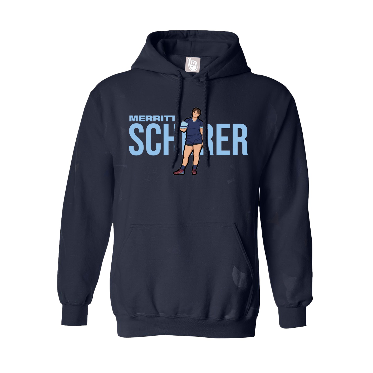 Hoodie — Player Name in Navy