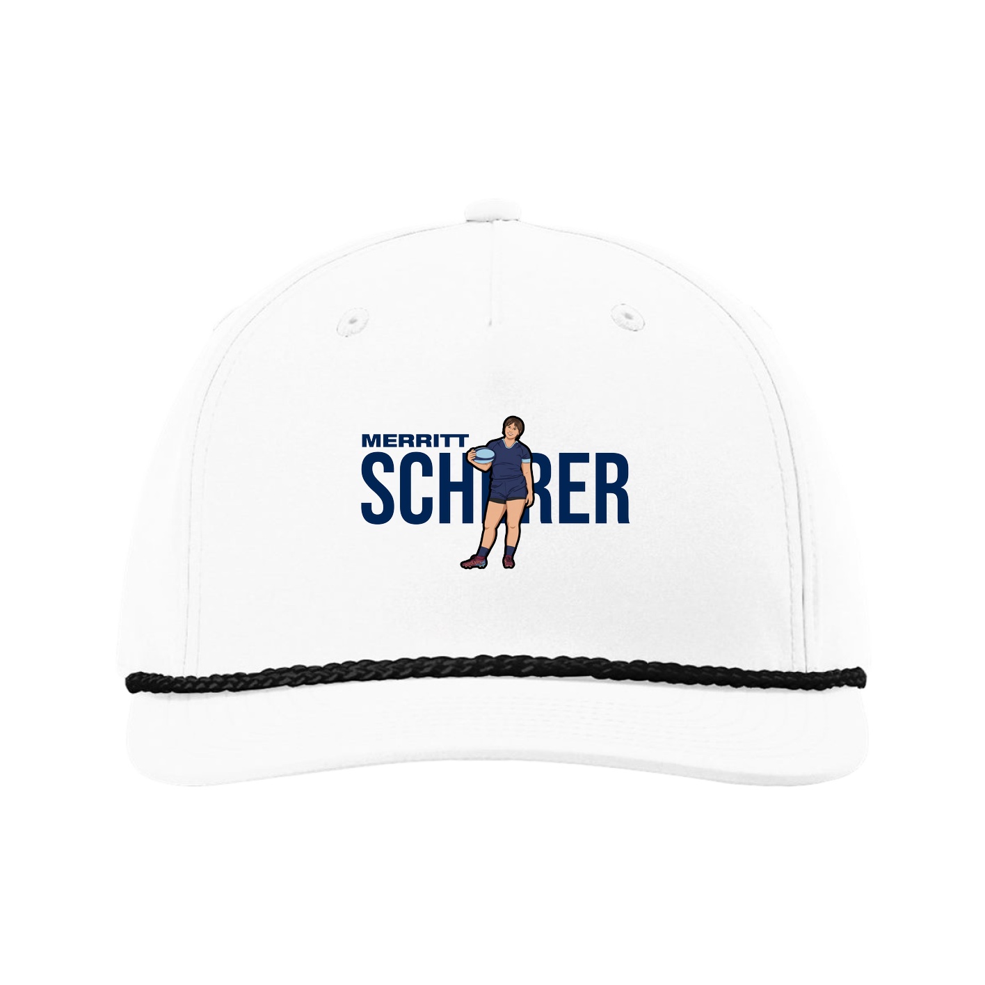 Five-Panel Classic Rope Cap — Player Name in White