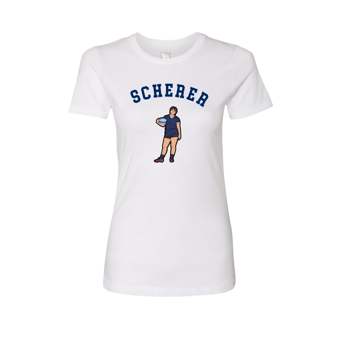 Fitted Women's Tee — Shirsey Arch in White