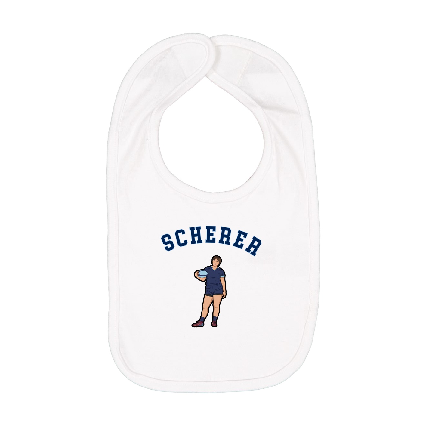 Infant Bib — Shirsey Arch in White