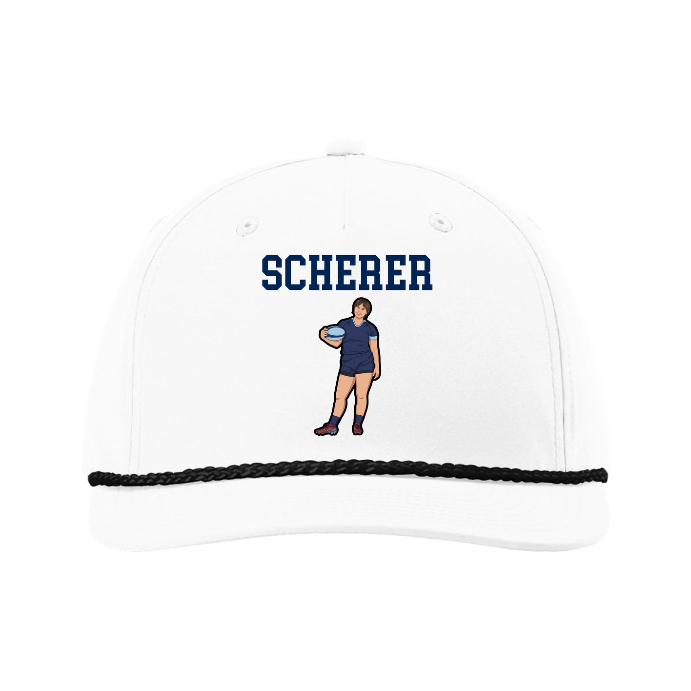 Five-Panel Classic Rope Cap — Shirsey in White