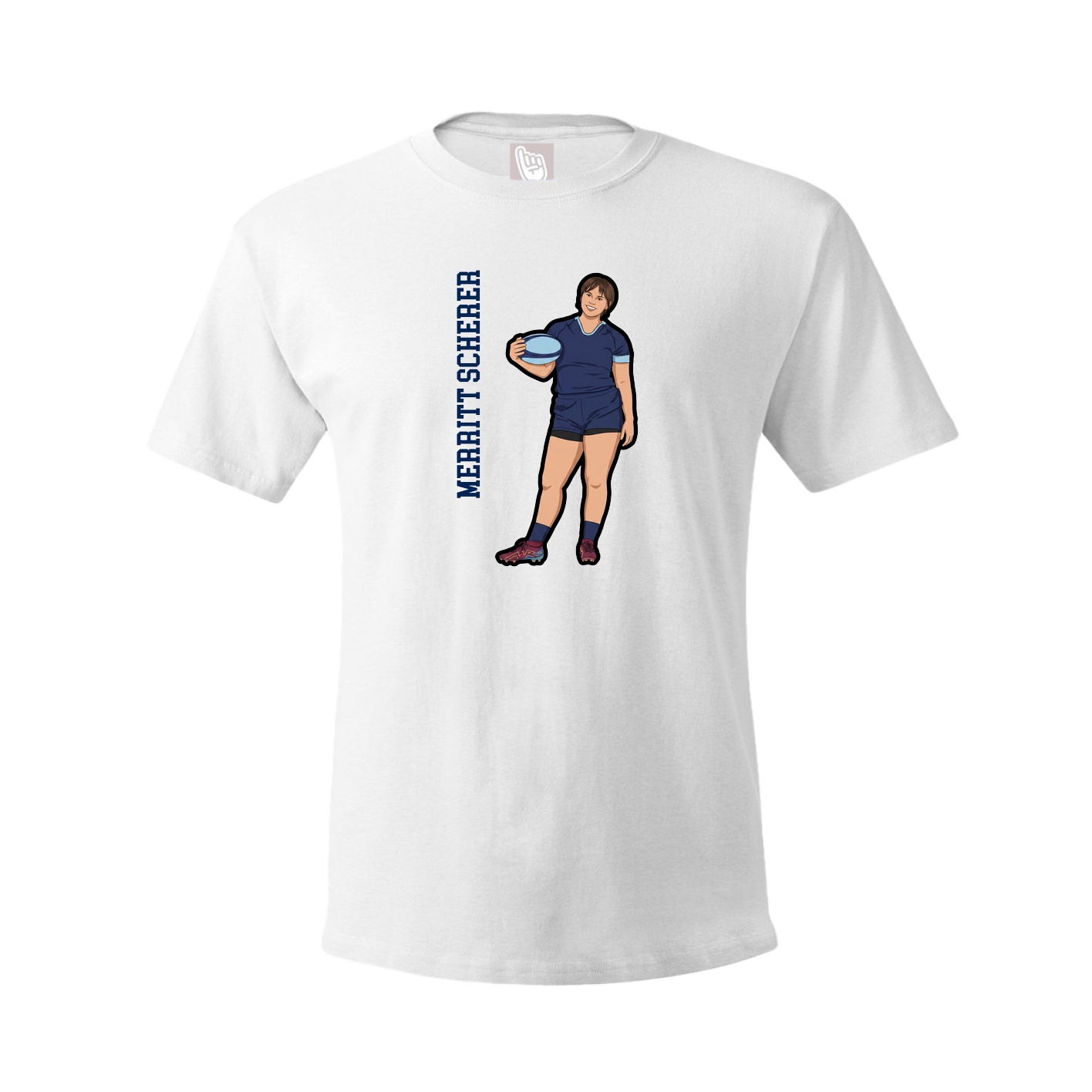 Tee — Name Vertical in White