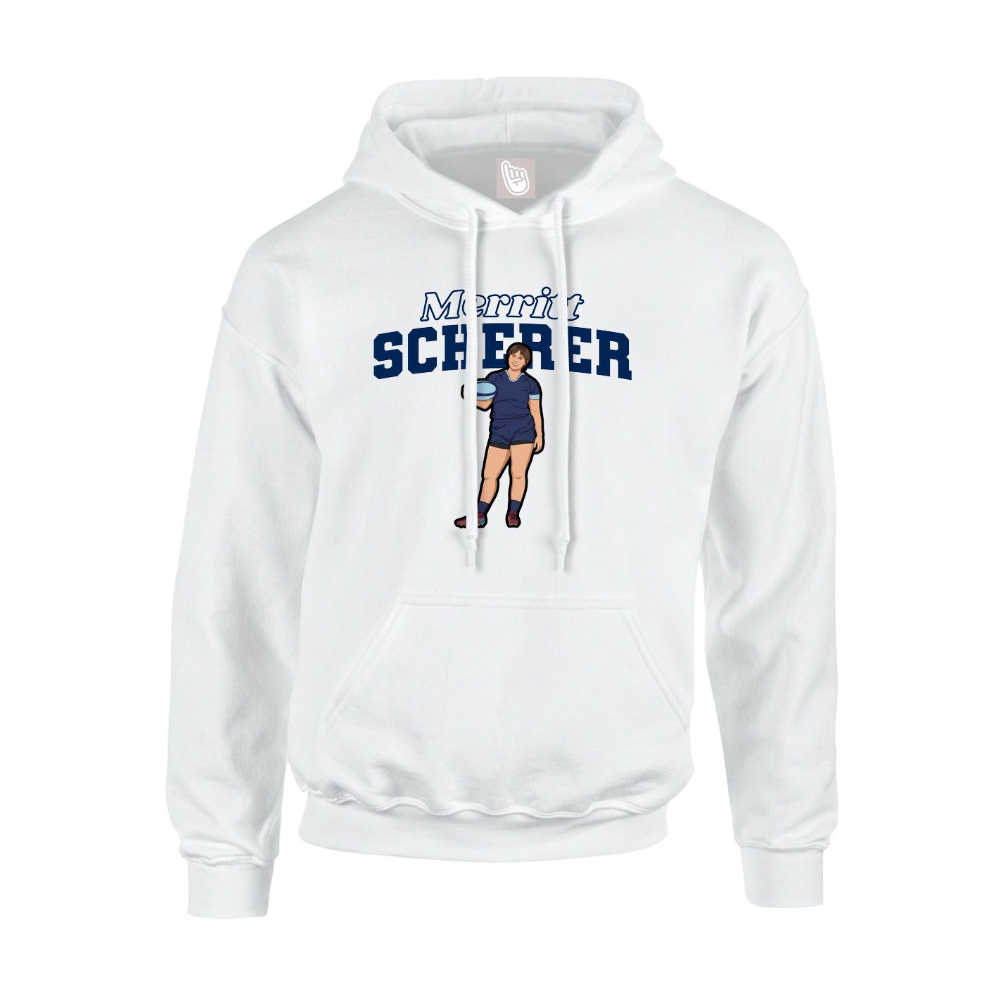Hoodie — Name Arch in White
