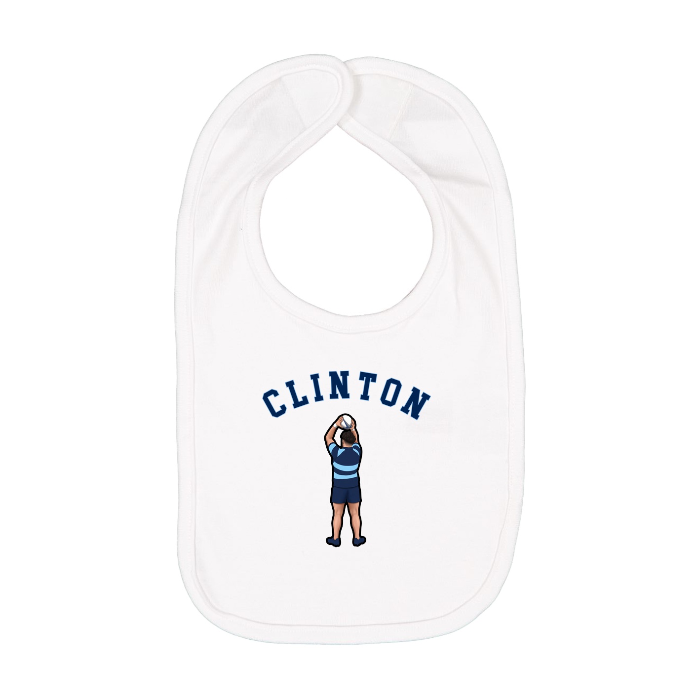 Infant Bib — Shirsey Arch in White