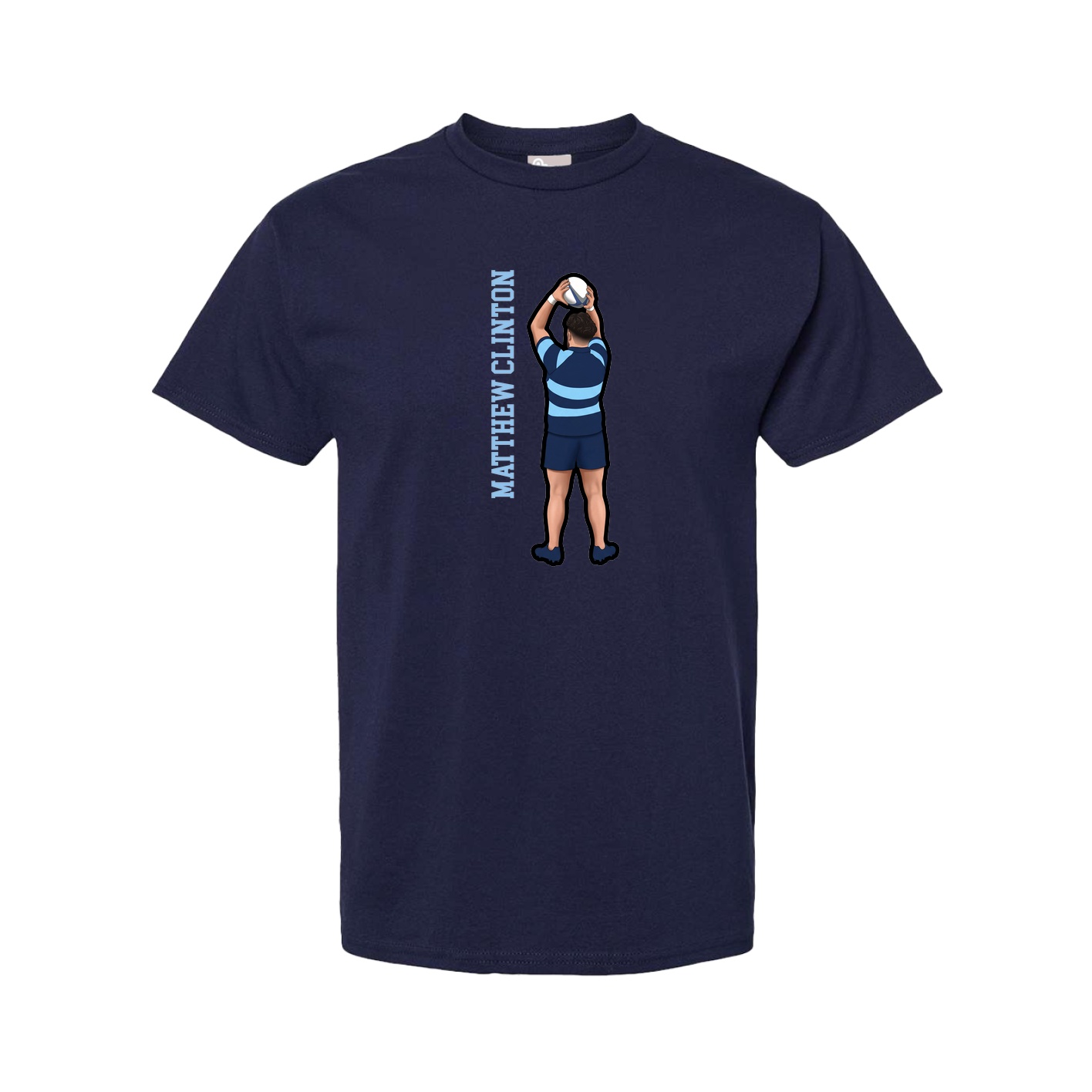 Youth Tee — Name Vertical in Navy
