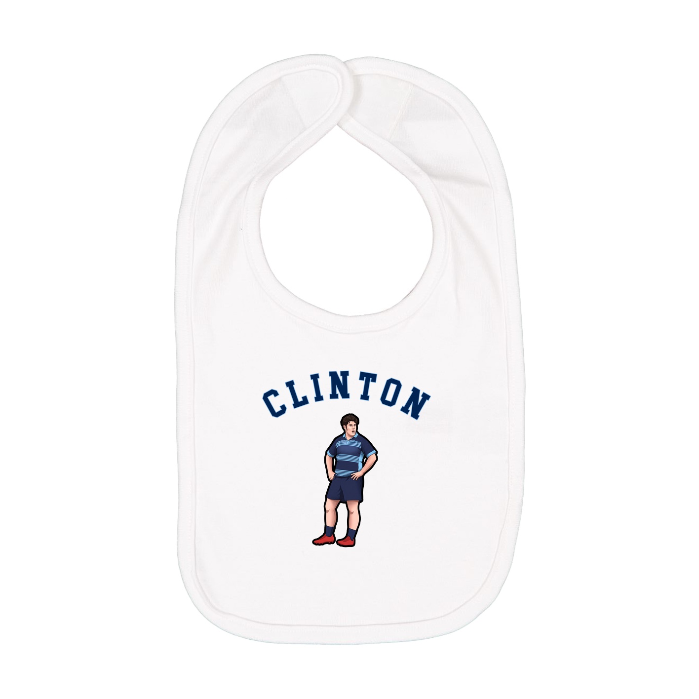 Infant Bib — Shirsey Arch in White