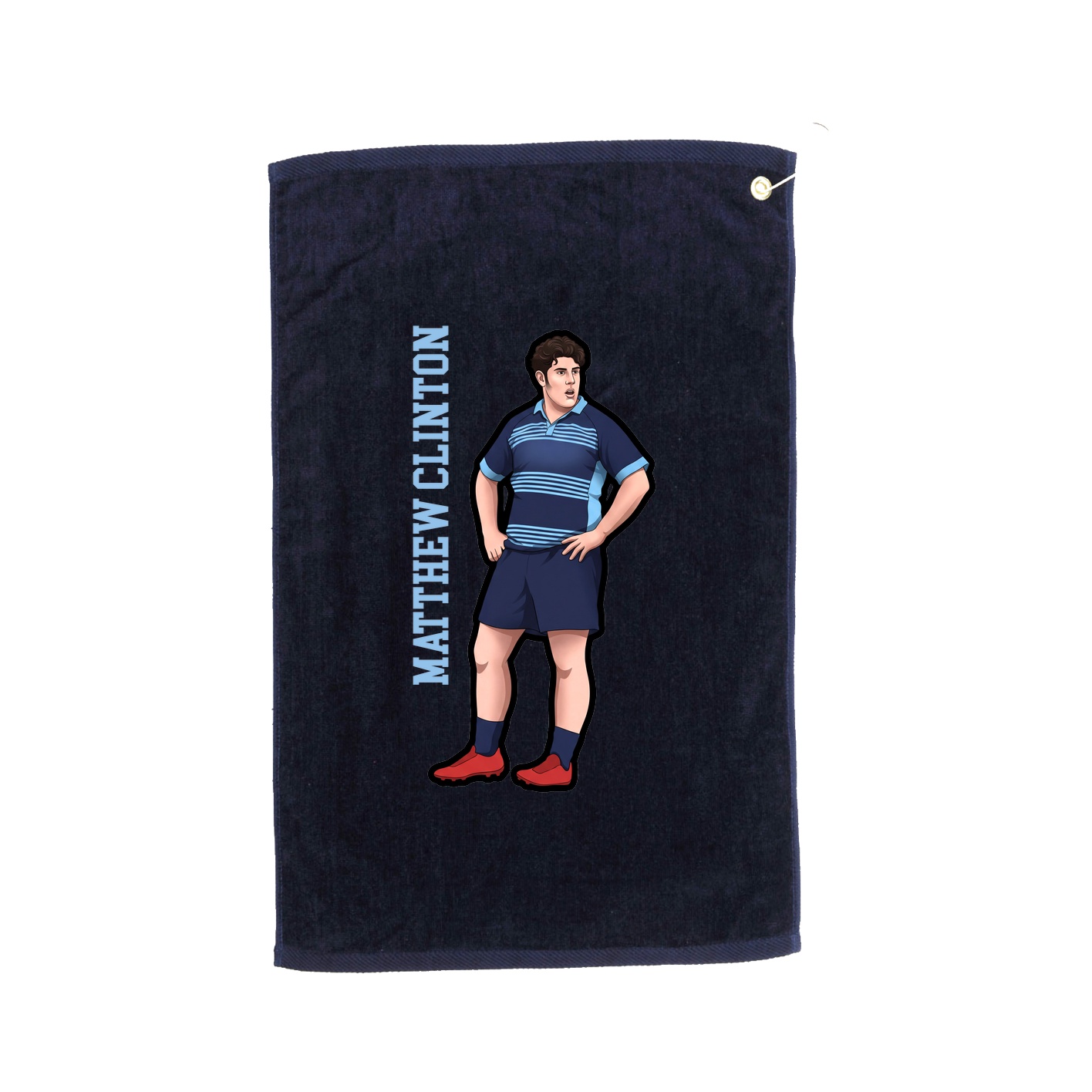 Golf Towel — Name Vertical in Navy