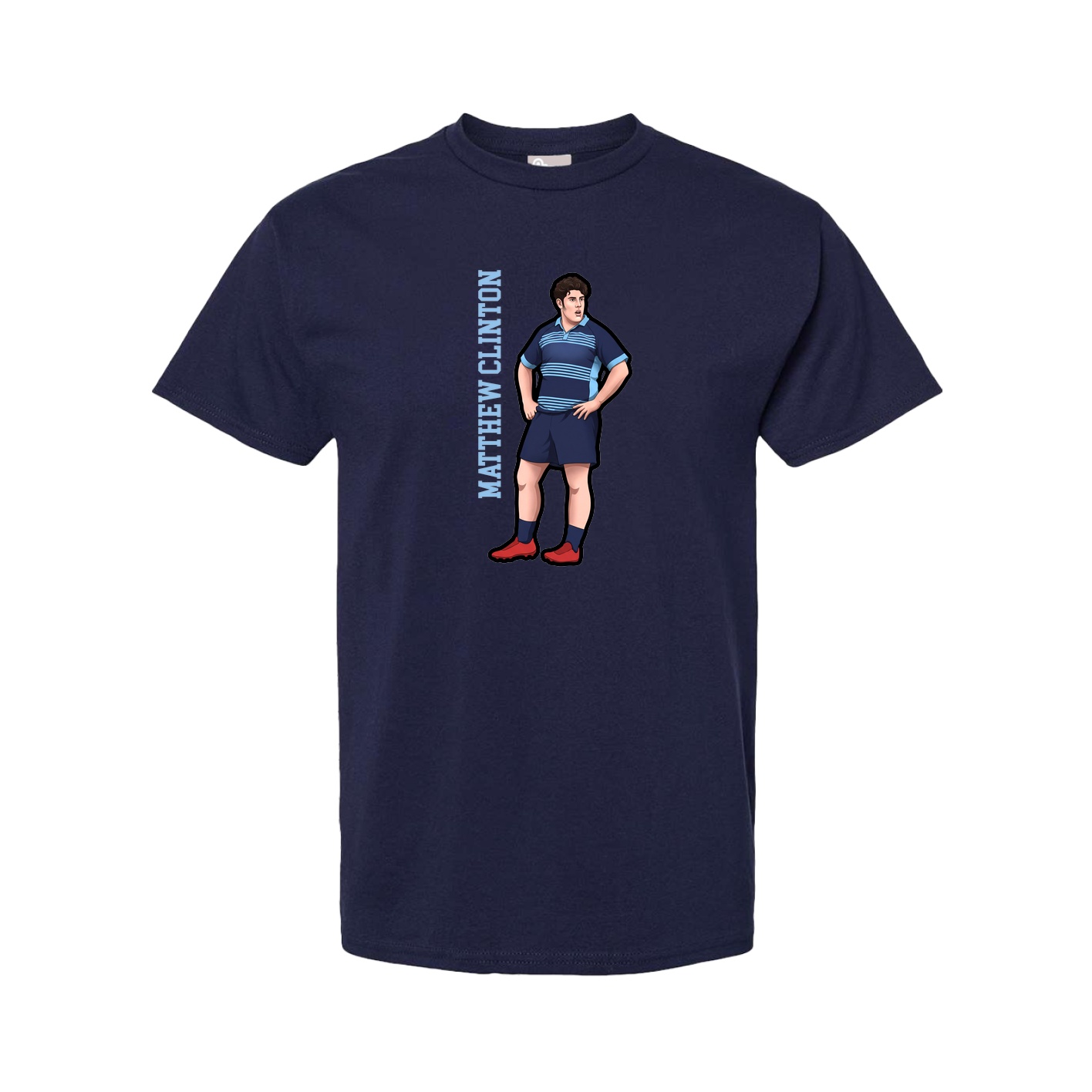 Tee — Name Vertical in Navy