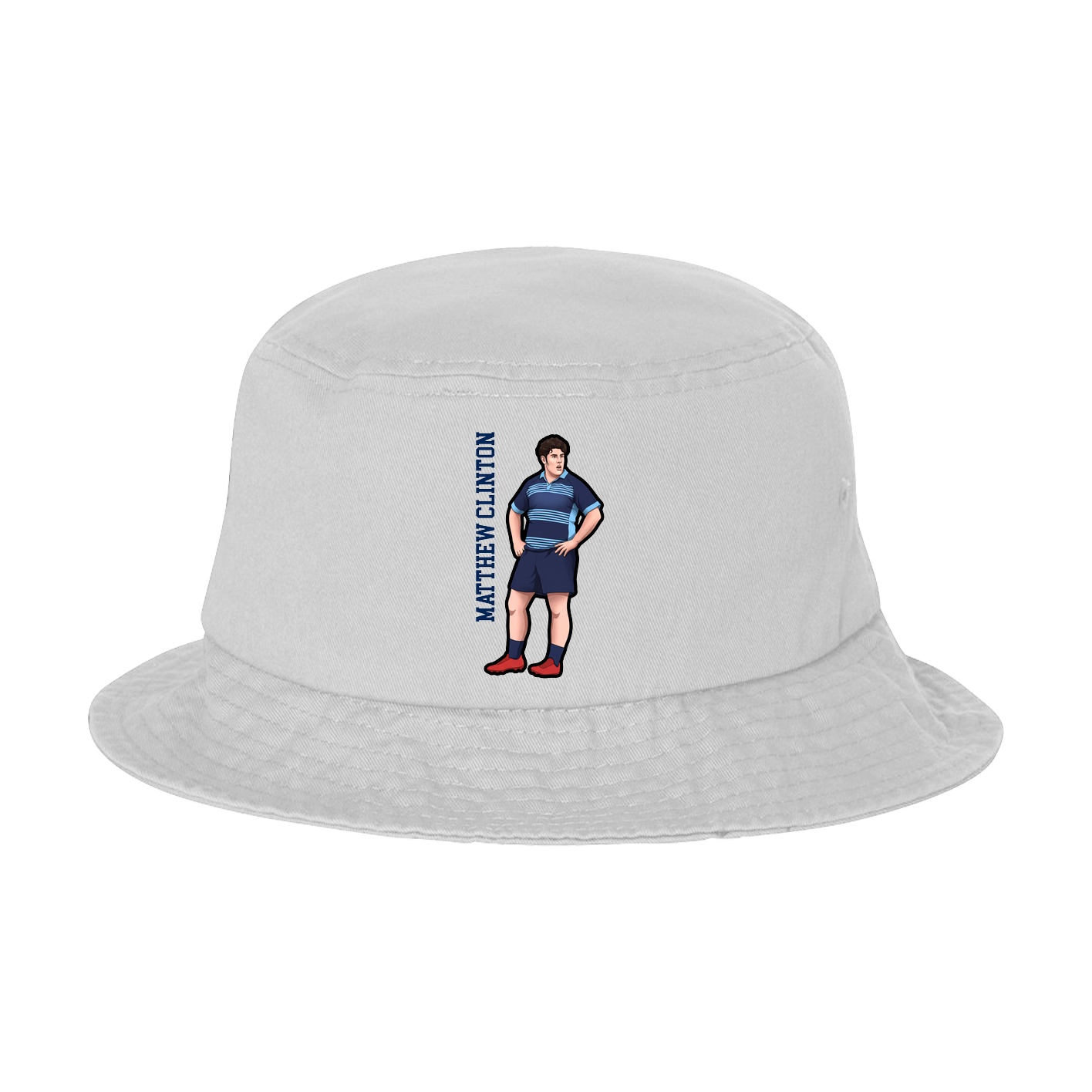 Bucket Cap — Name Vertical in White