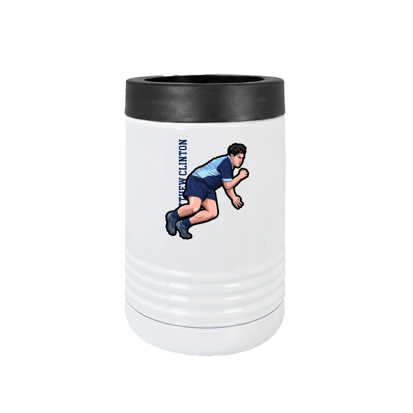 Beverage Holder — Name Vertical in White