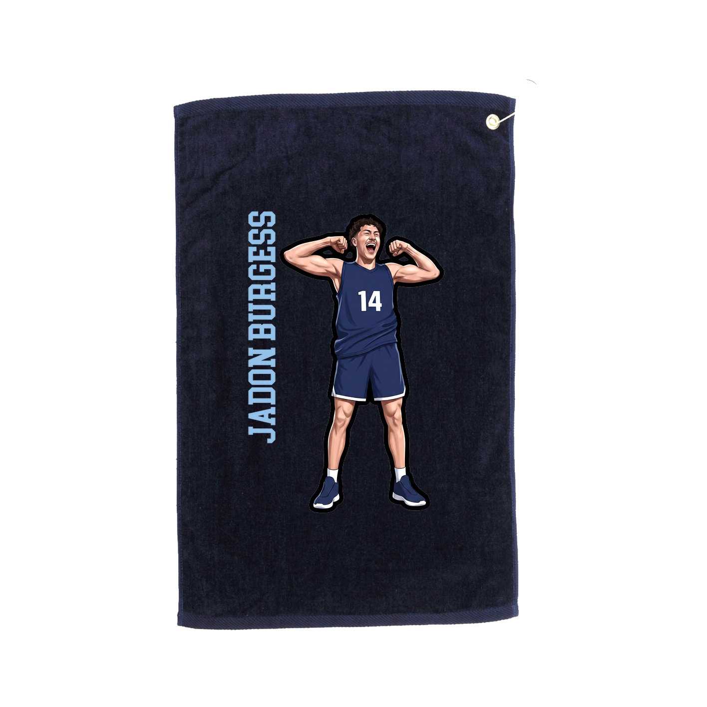 Golf Towel — Name Vertical in Navy