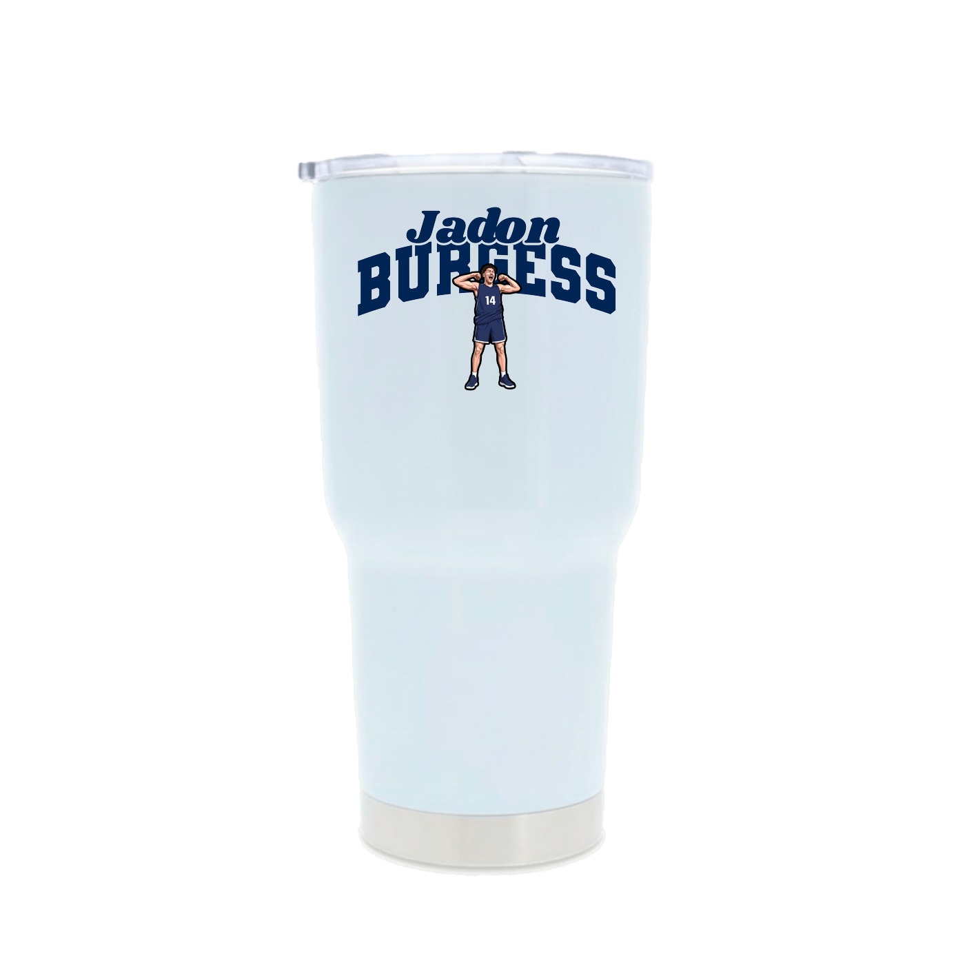 30oz Stainless Steel Tumbler — Signature Arch in White