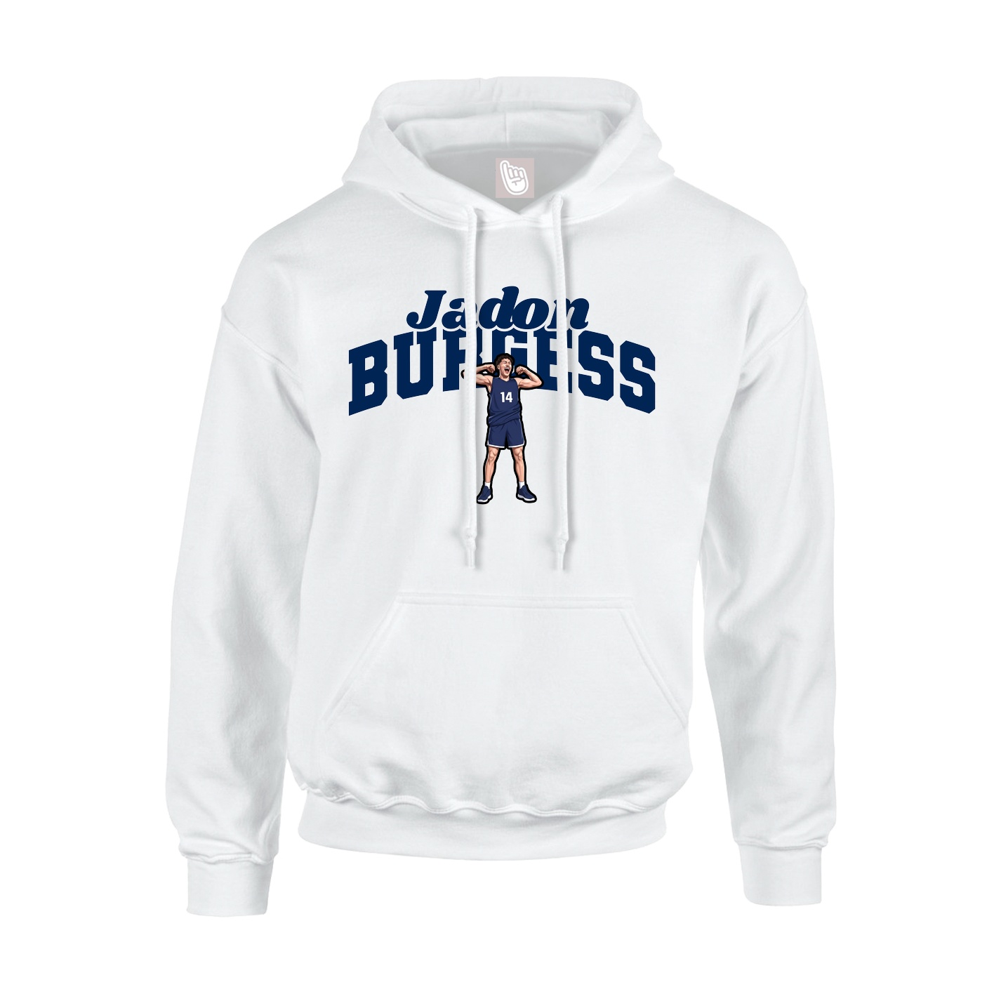 Hoodie — Signature Arch in White