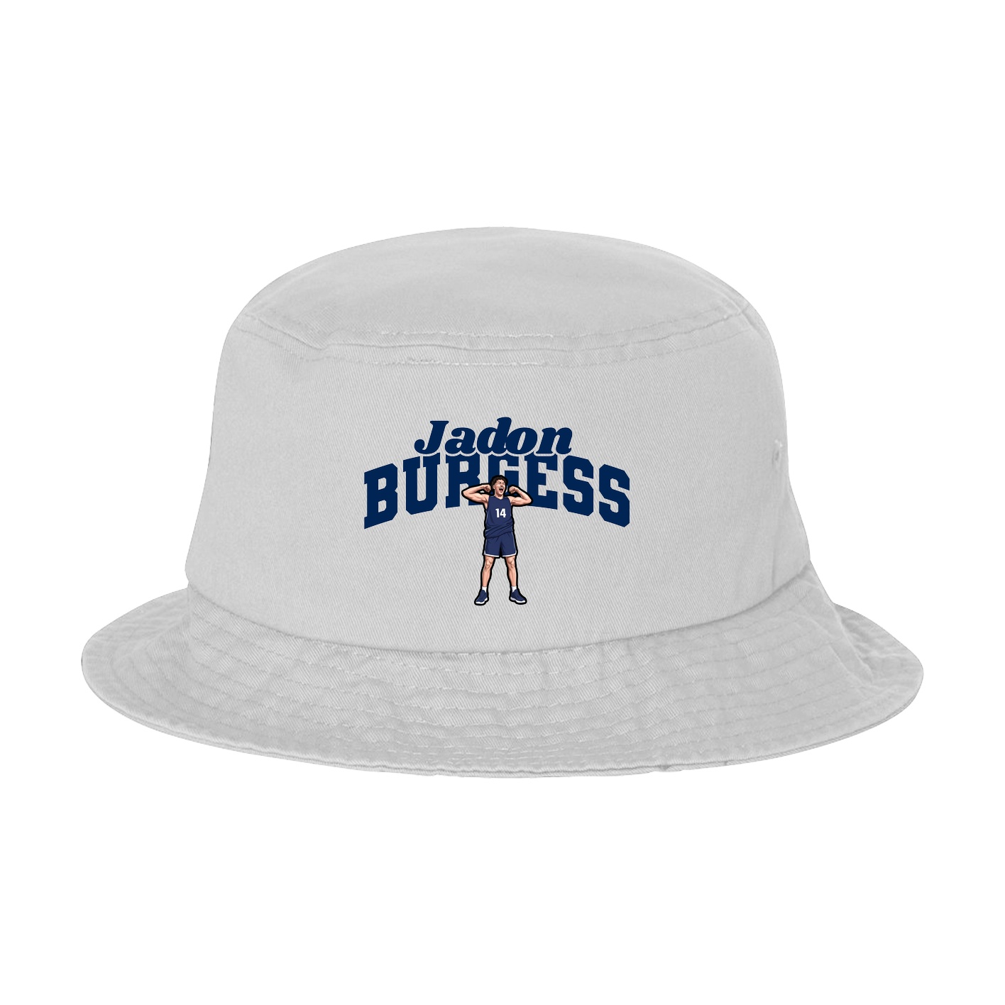 Bucket Cap — Signature Arch in White