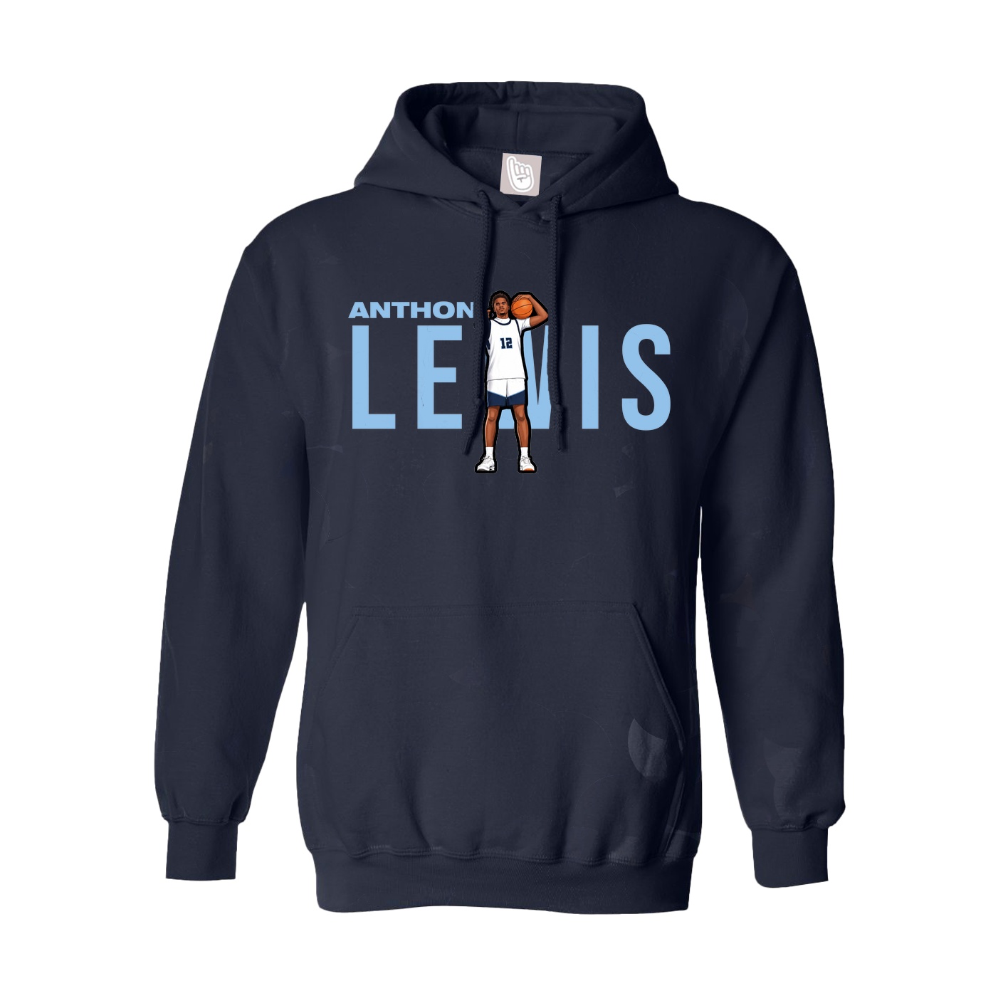 Hoodie — Player Name in Navy