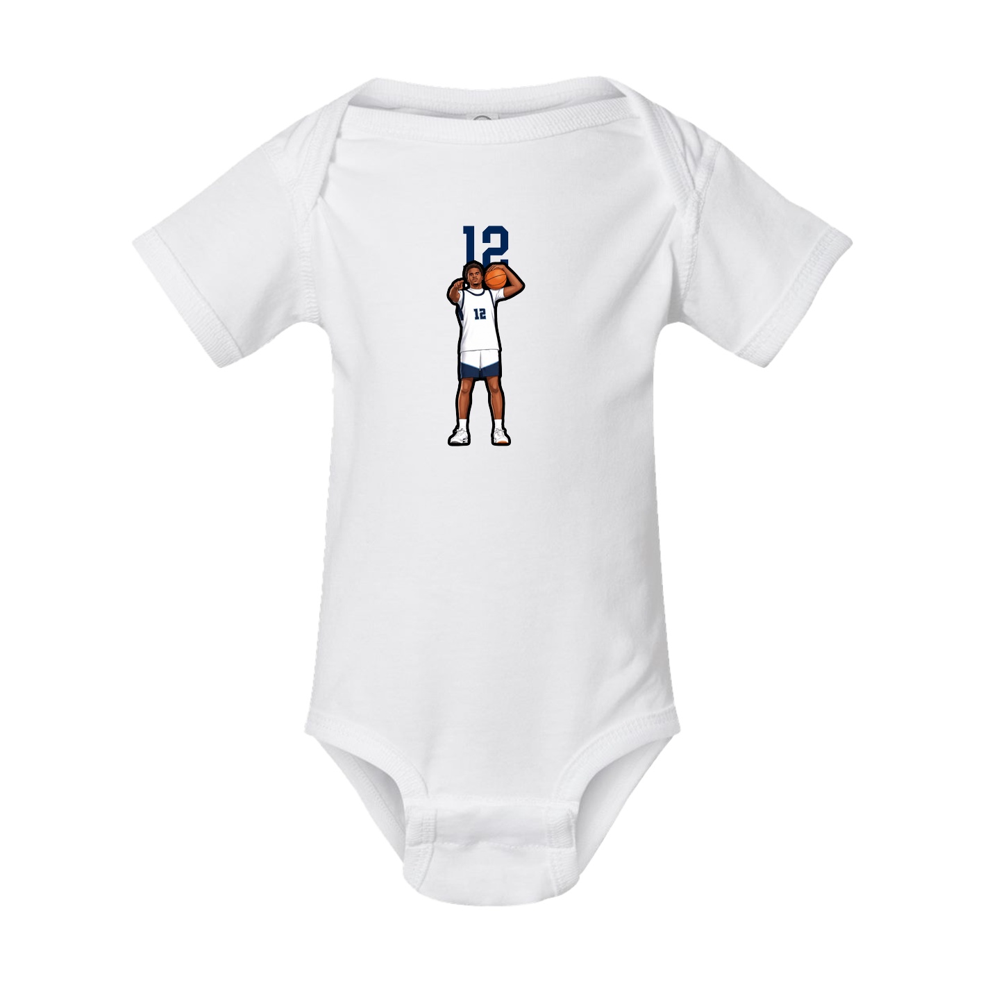 Baby Onesie — Number Top in White
