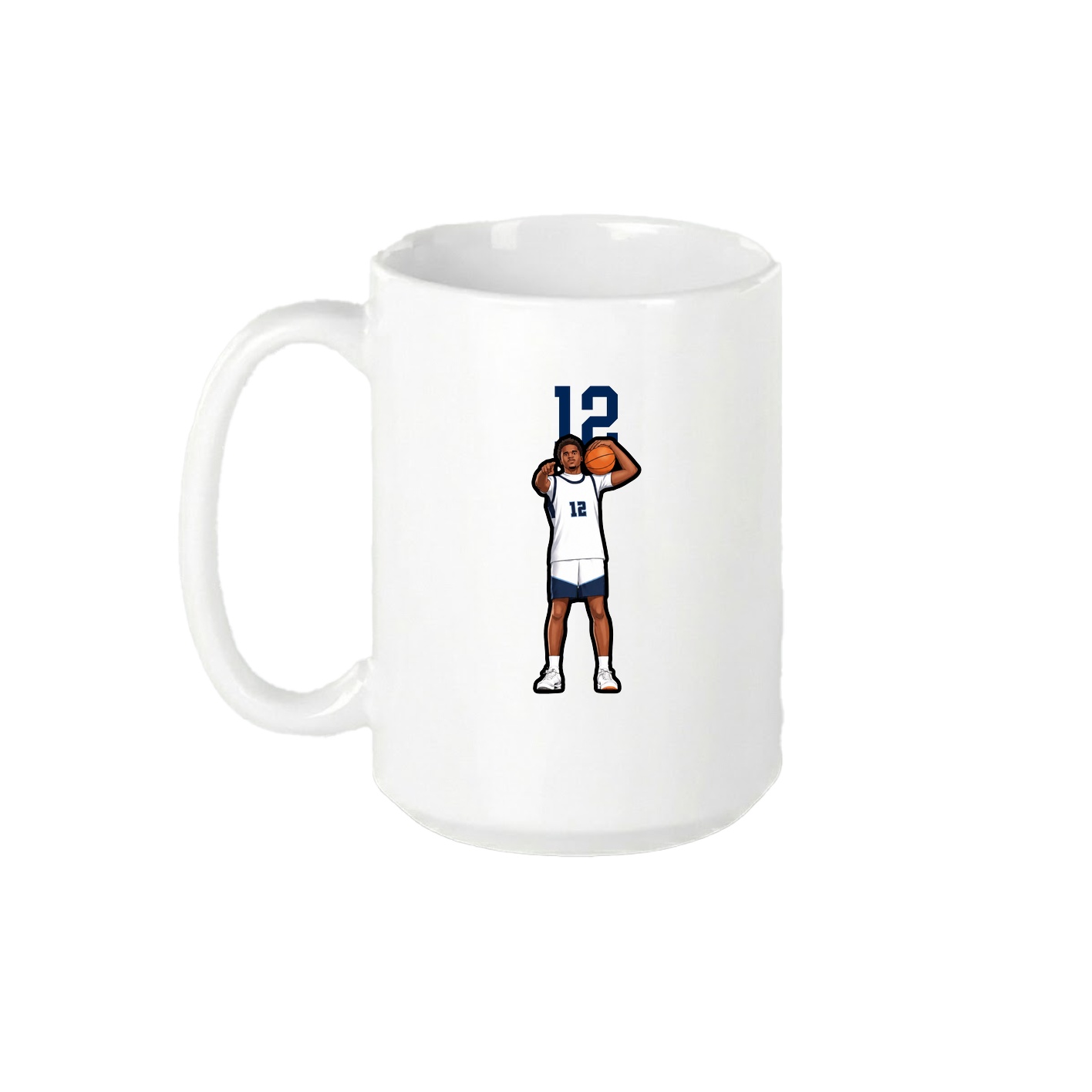 15oz Coffee Mug — Number Top in White