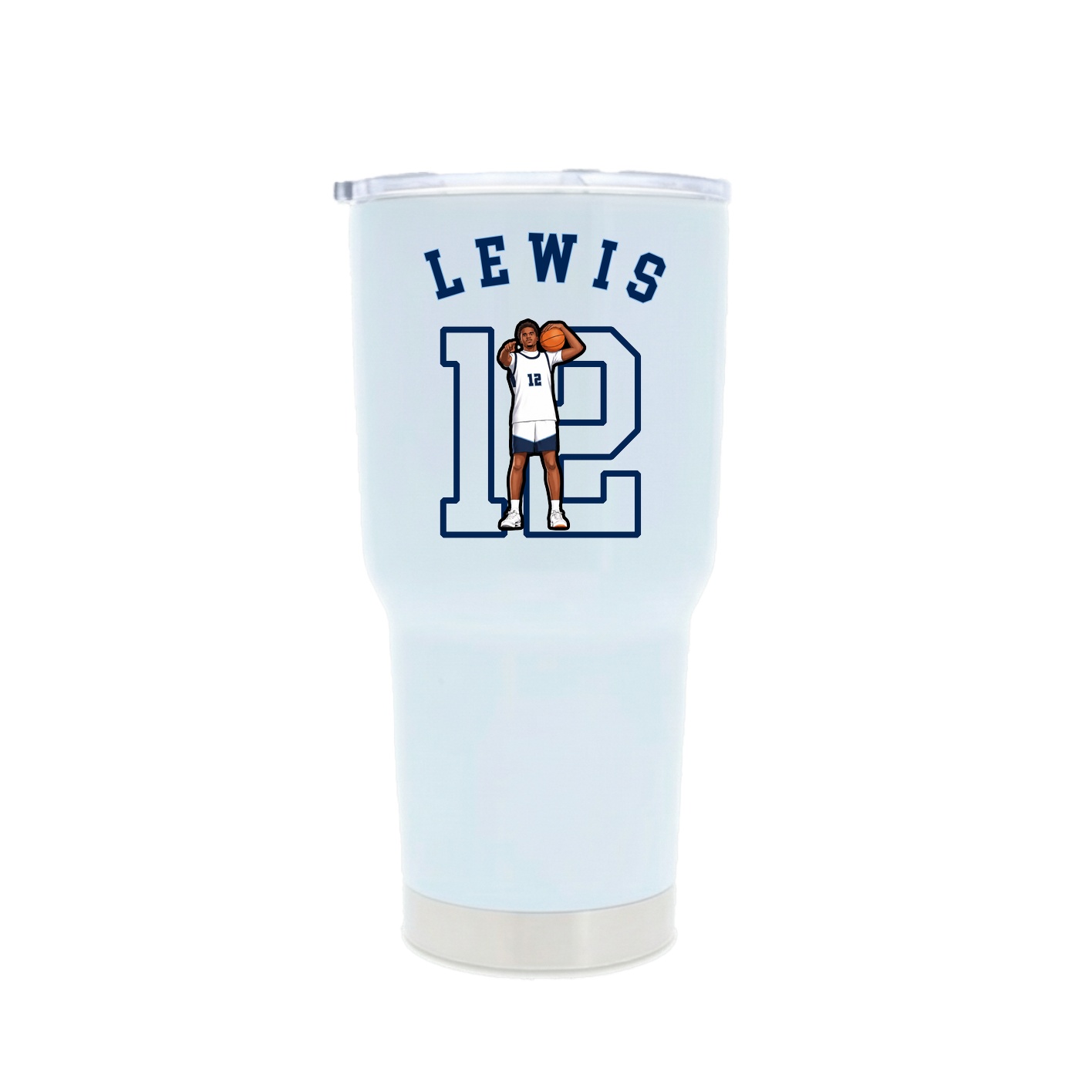 30oz Stainless Steel Tumbler — Shirsey Arch in White