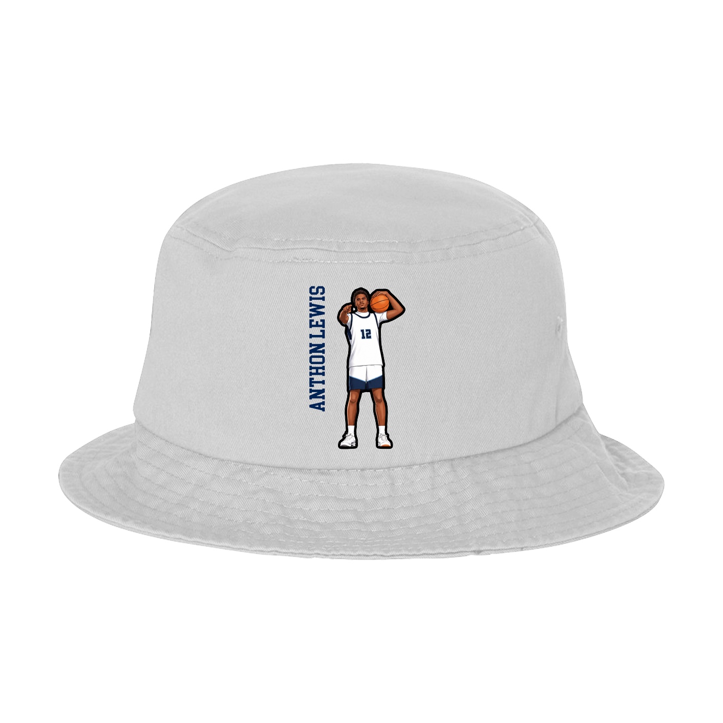 Bucket Cap — Name Vertical in White
