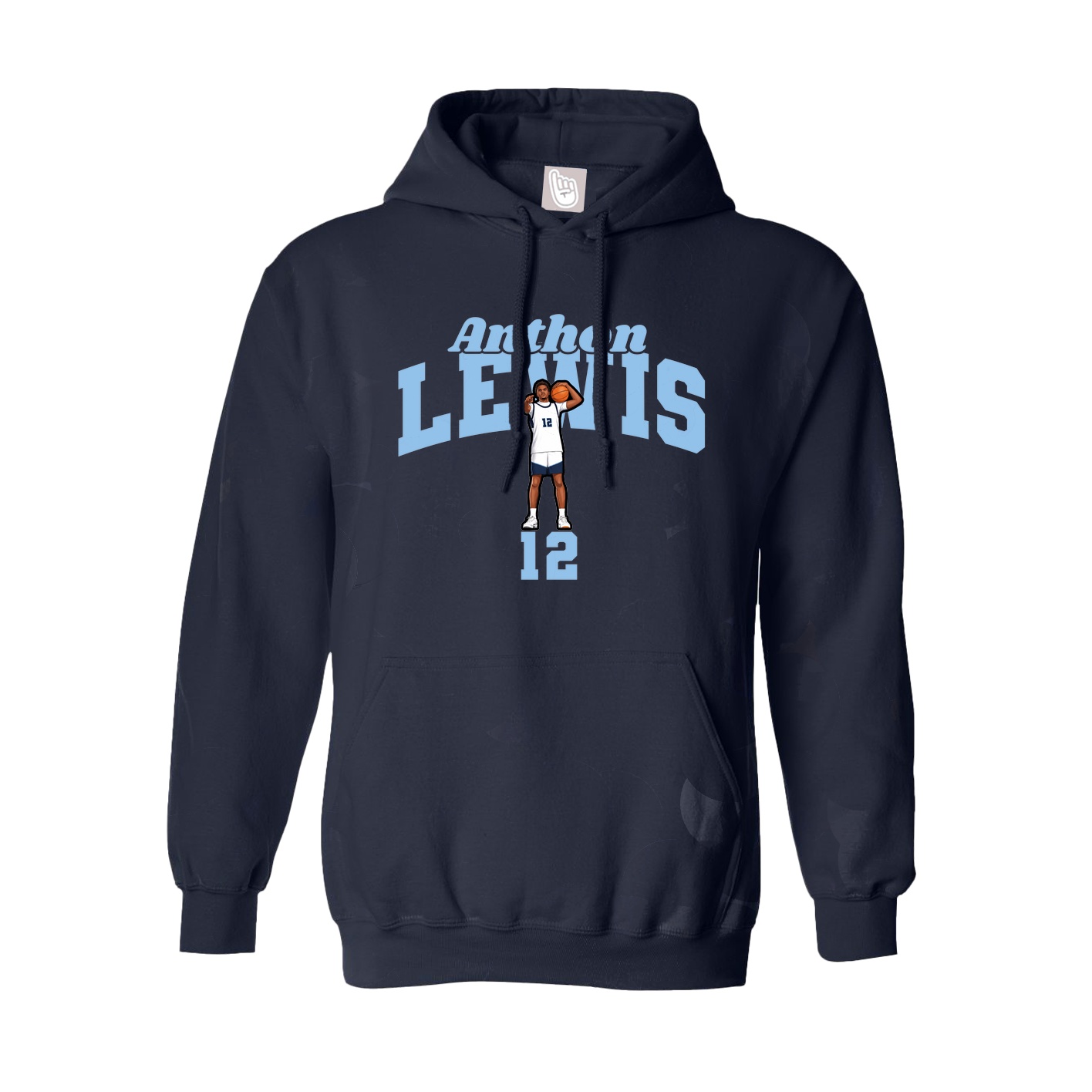 Youth Hoodie — Signature Arch in Navy