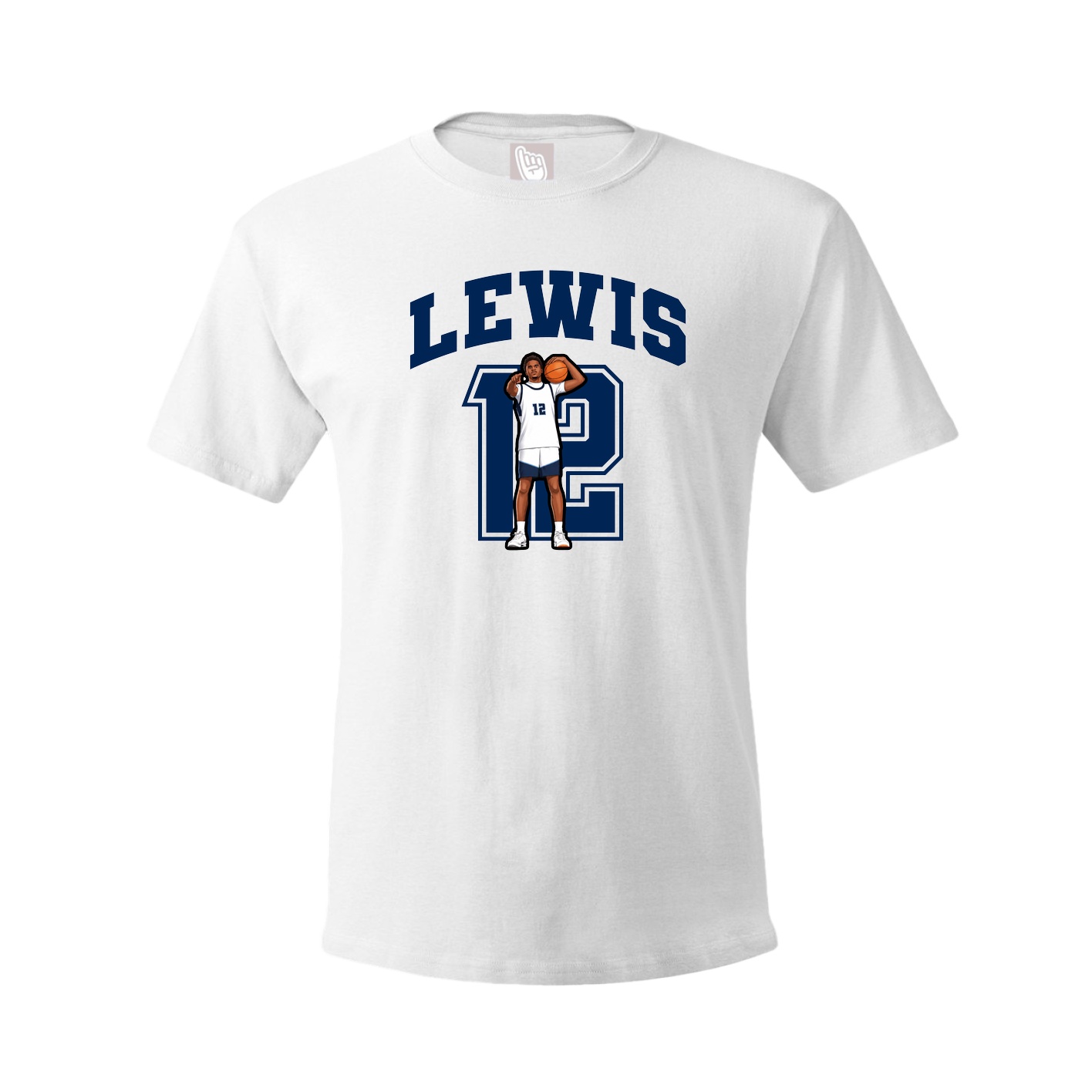 Youth Tee — Number in White