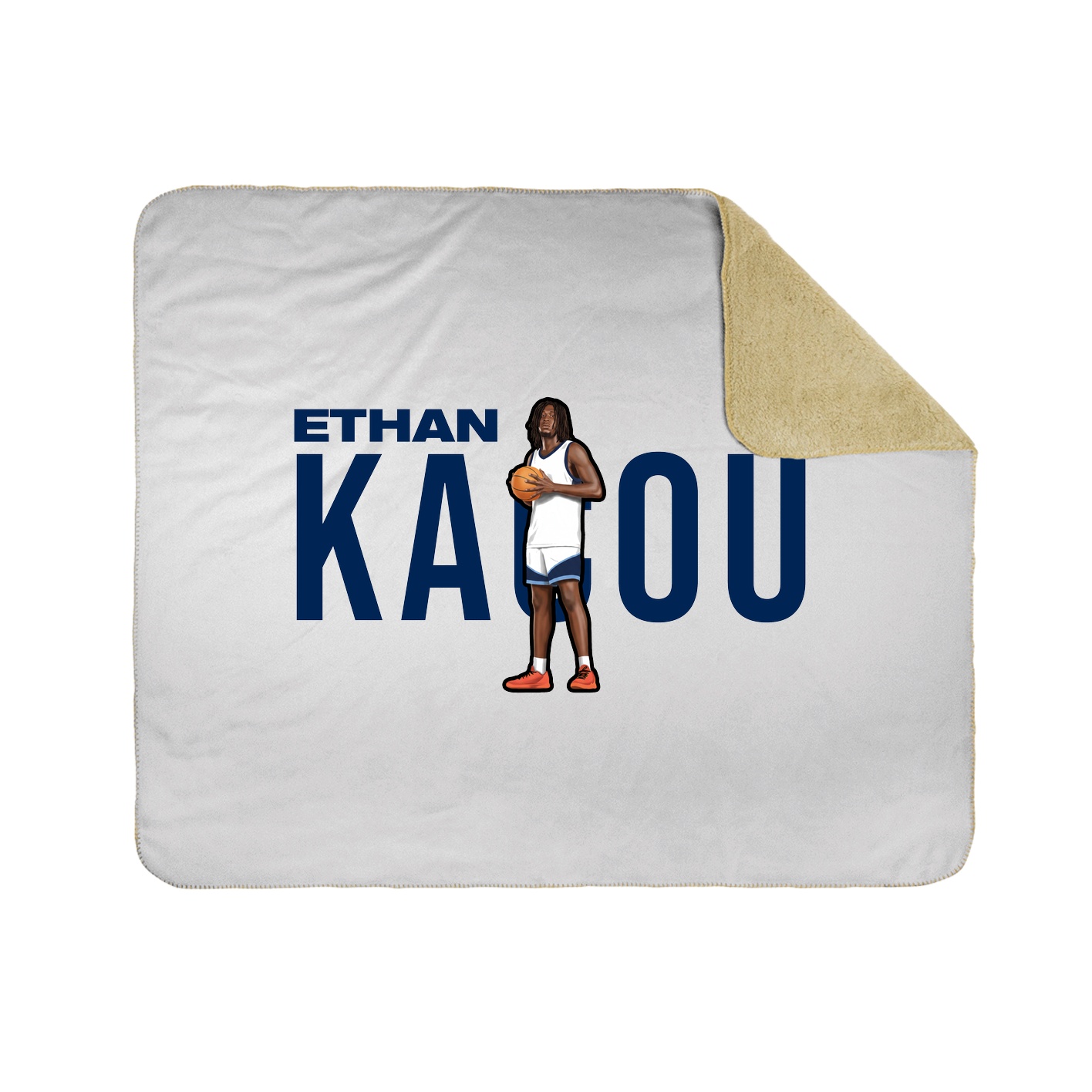 Throw Blanket — Player Name in White