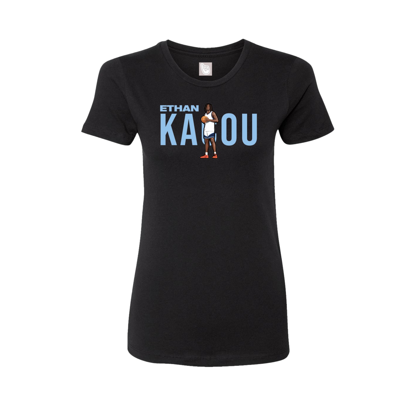 Fitted Women's Tee — Player Name in Black