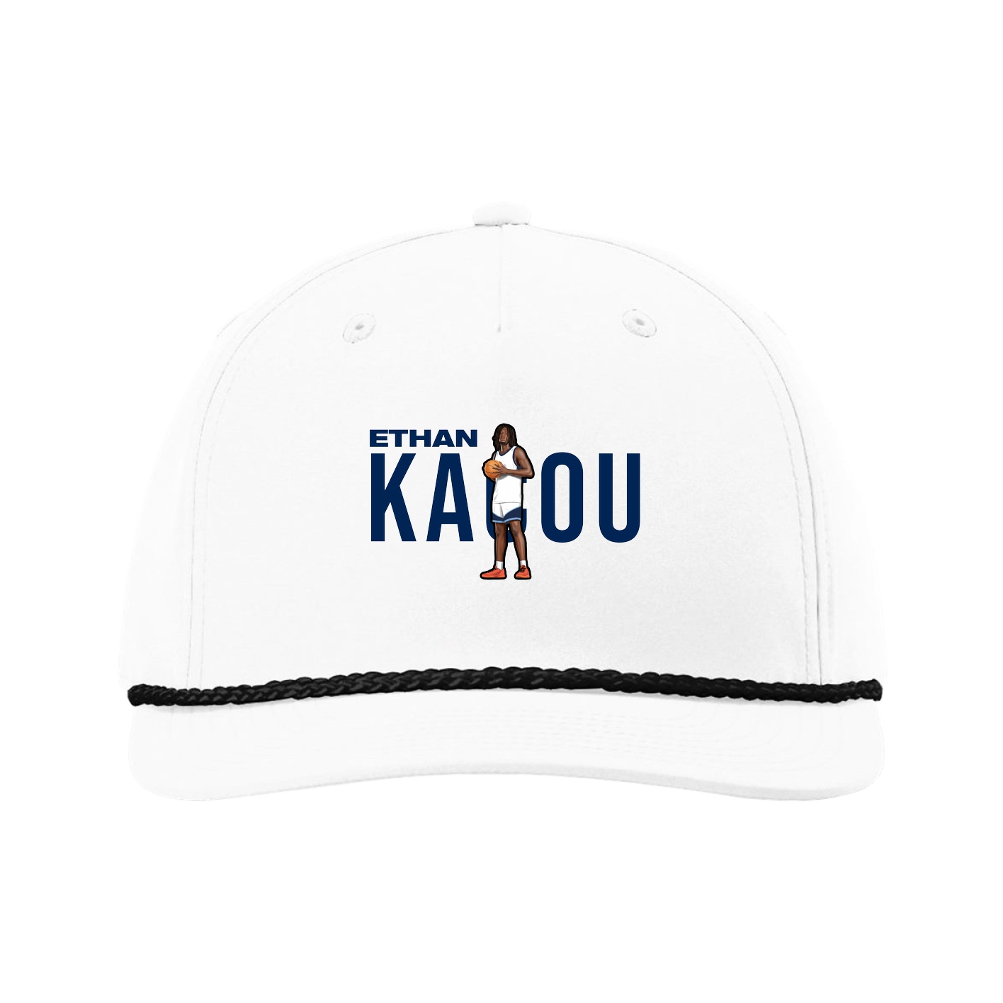 Five-Panel Classic Rope Cap — Player Name in White