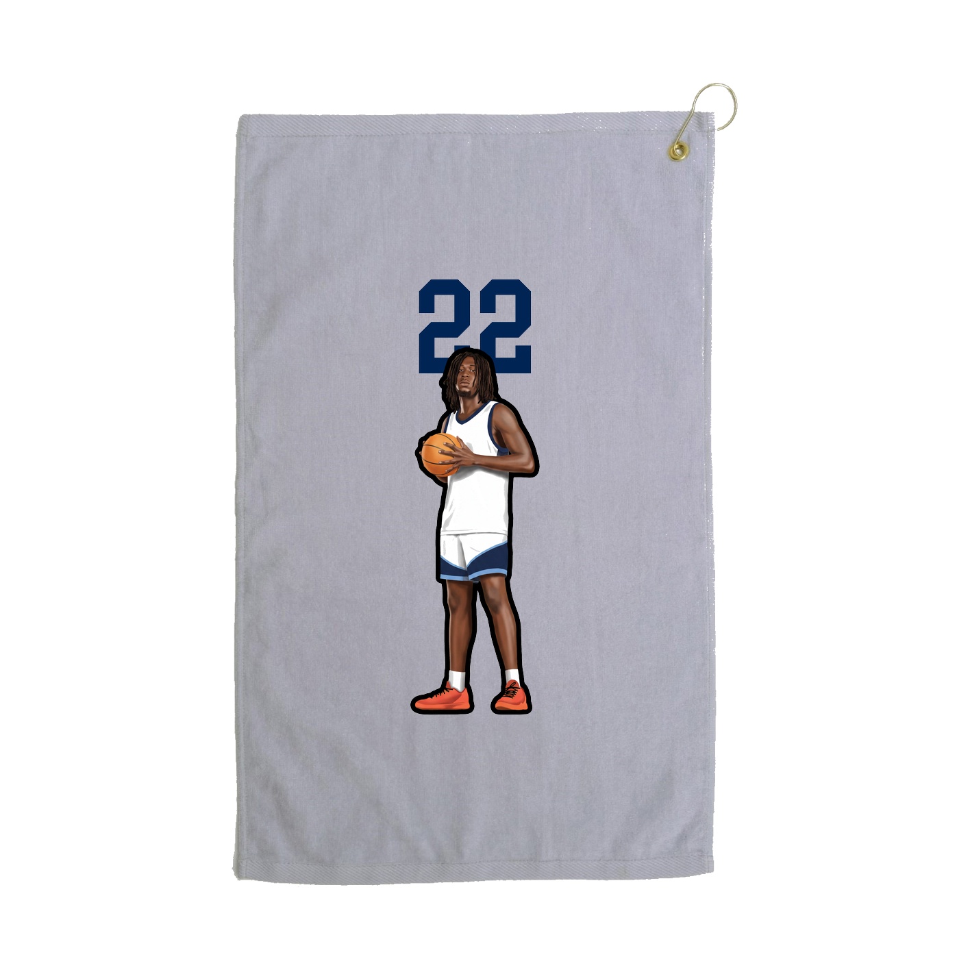 Golf Towel — Number Top in Grey