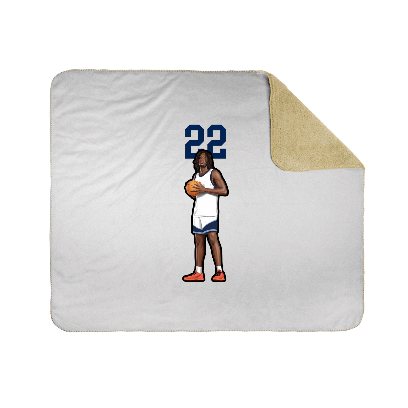 Throw Blanket — Number Top in White