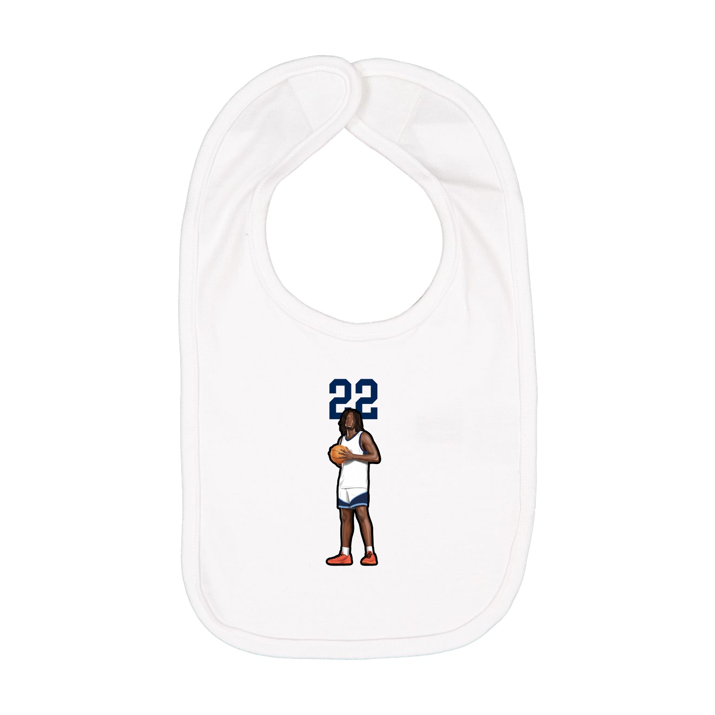 Infant Bib — Number Top in White