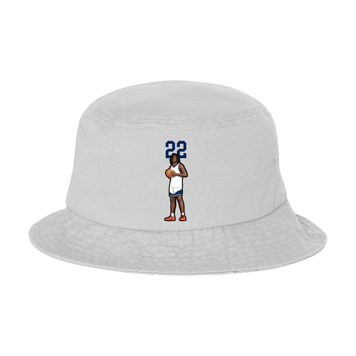 Bucket Cap — Number Top in White