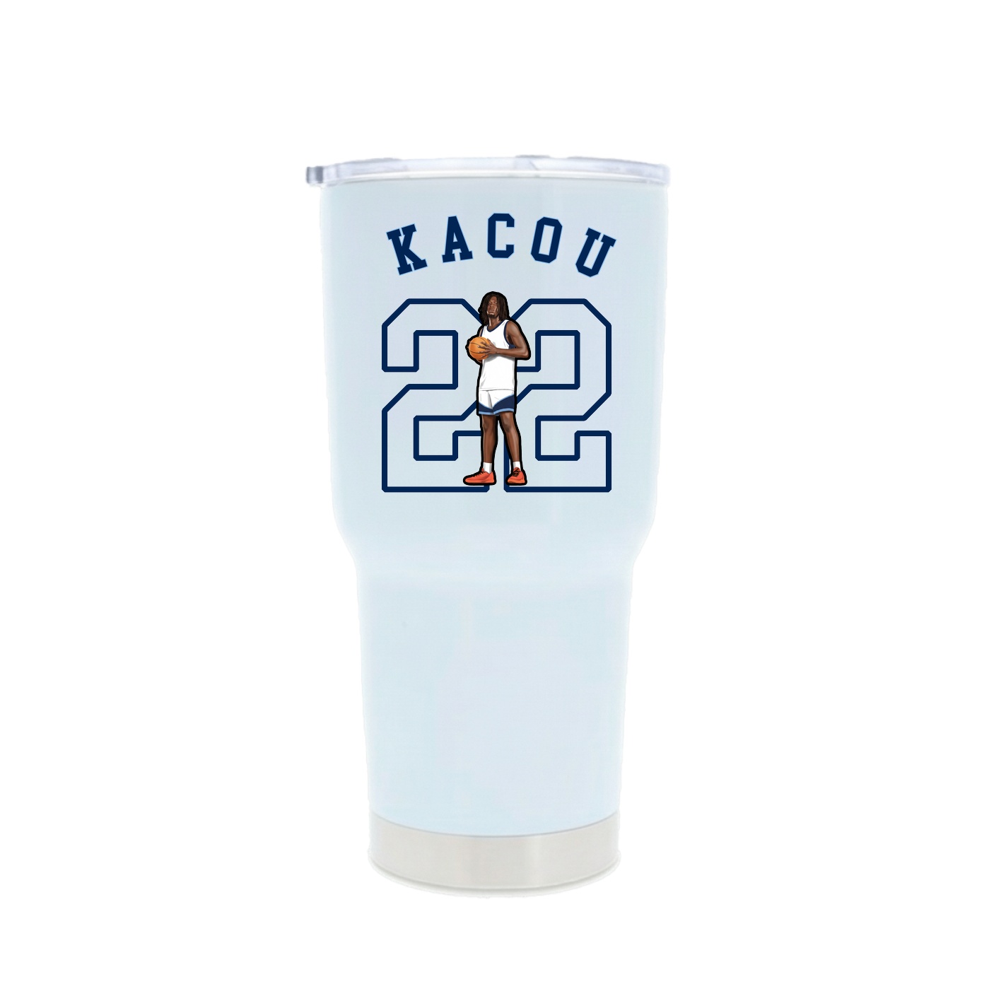 30oz Stainless Steel Tumbler — Shirsey Arch in White
