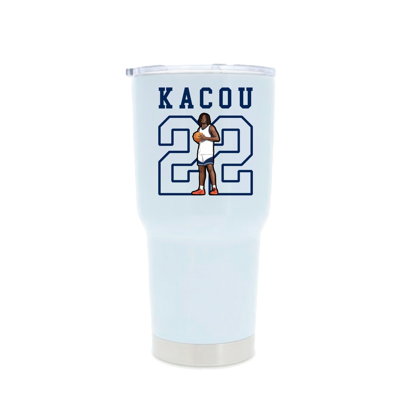 30oz Stainless Steel Tumbler — Shirsey in White