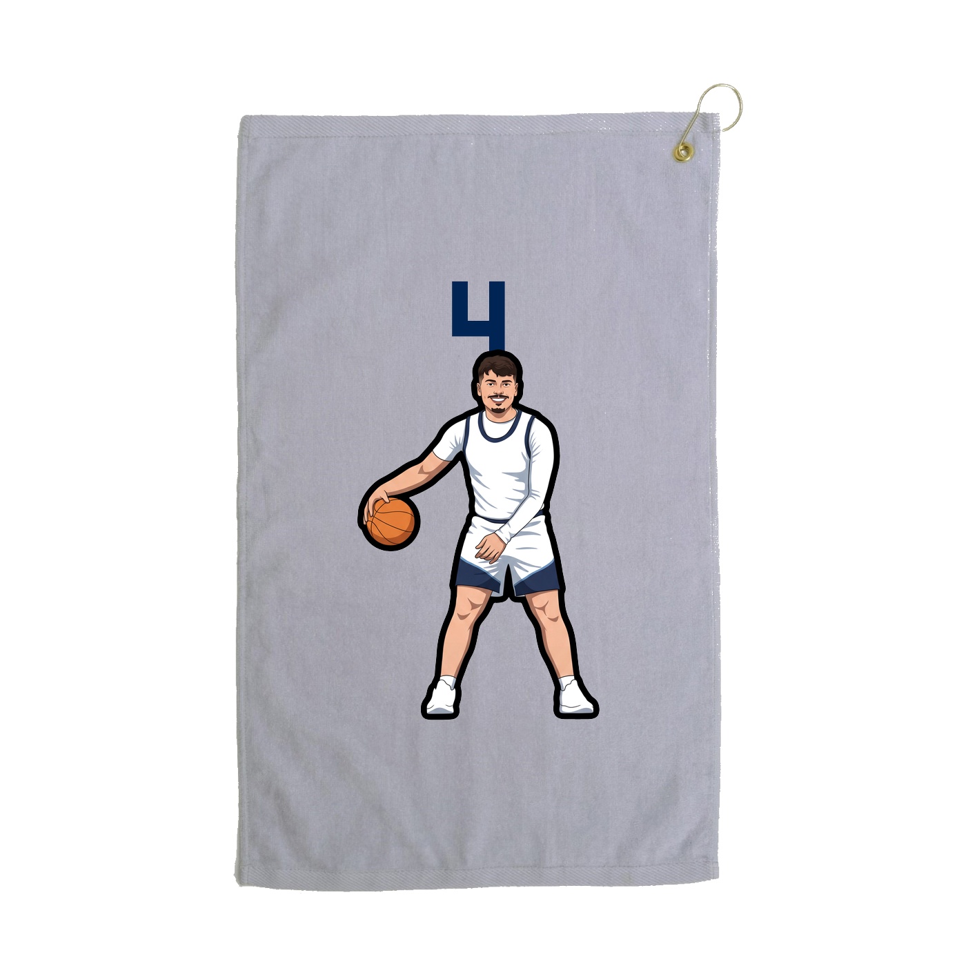 Golf Towel — Number Top in Grey
